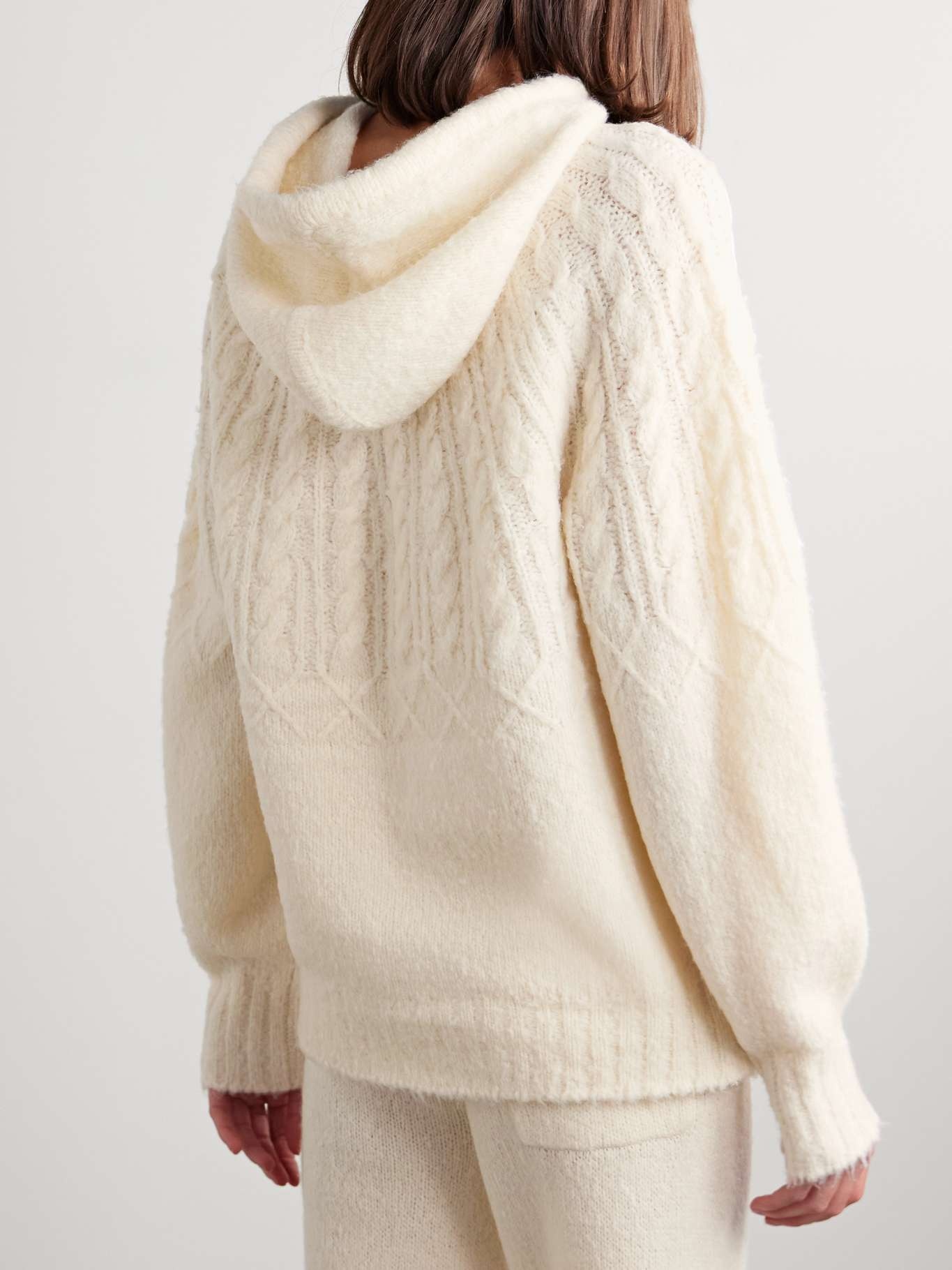 Cloud cable-knit wool-blend hoodie - 4