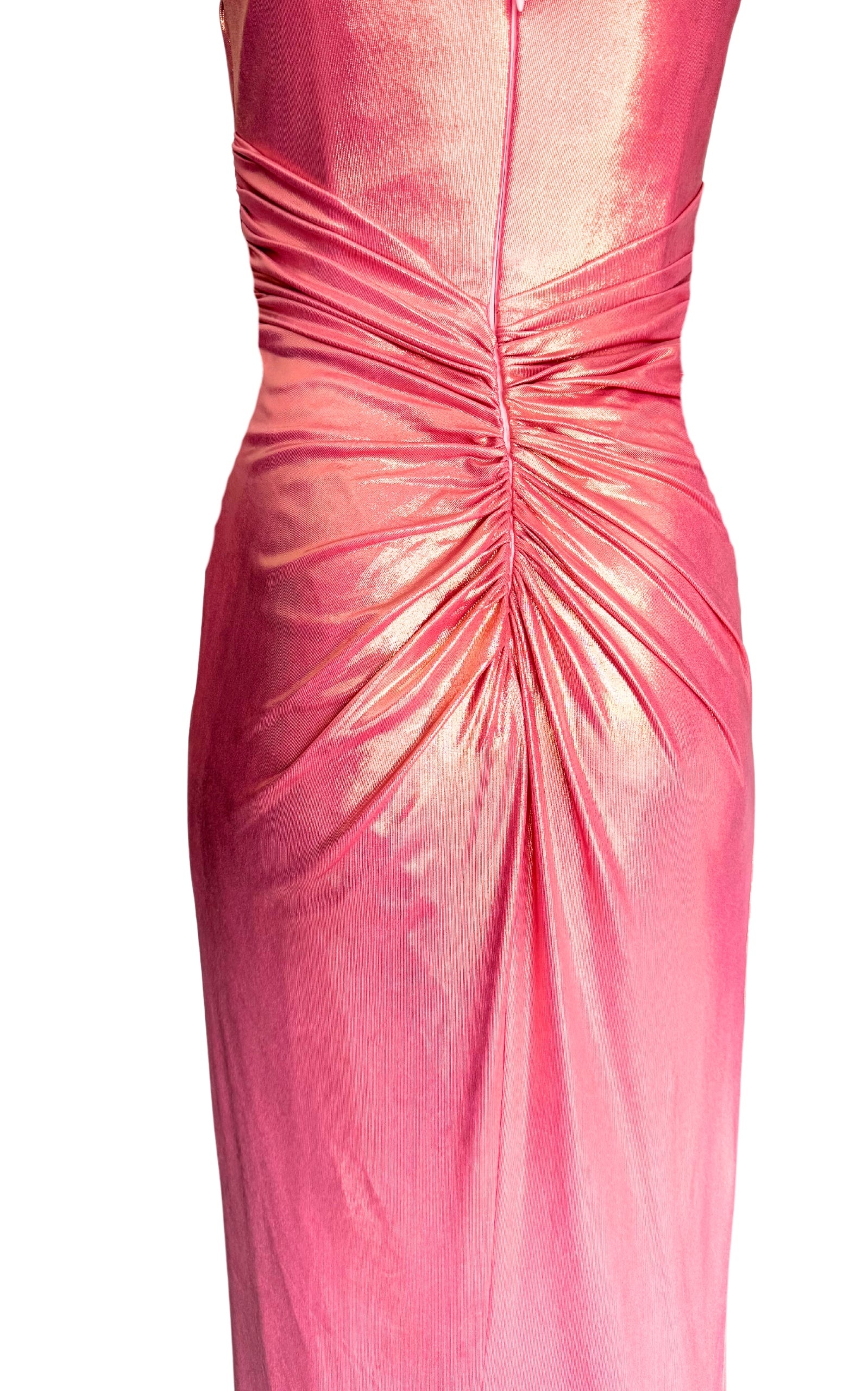 Cult Moda - Pink Metallic Cocktail Prom Dress - 9