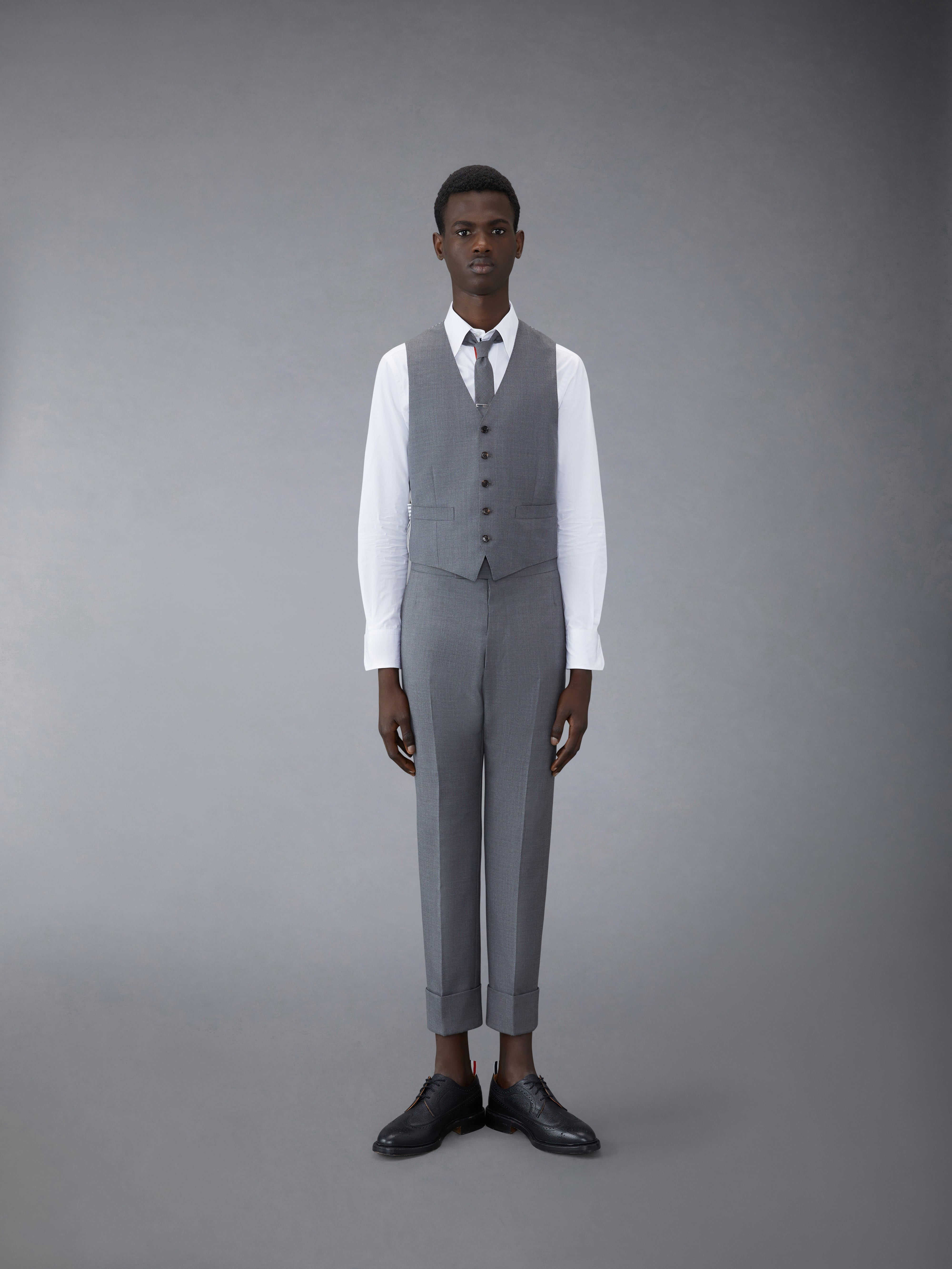 Classic 5-Button Vest in Super 120's Twill - 3