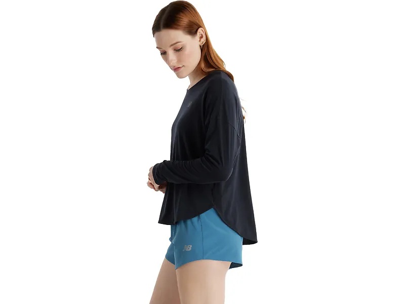 New Balance Drapery Jersey Long Sleeve T-Shirt - 3