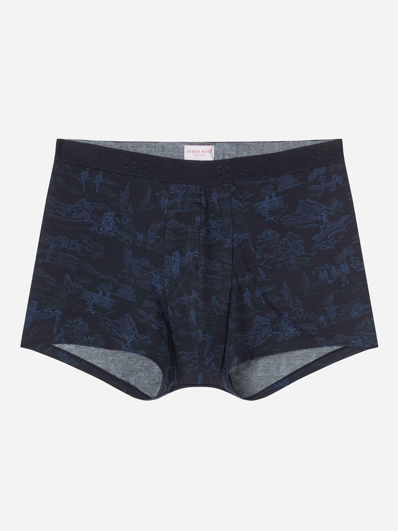 Men's Boxer Briefs Tolie 7 Pima Cotton Stretch Navy - 1