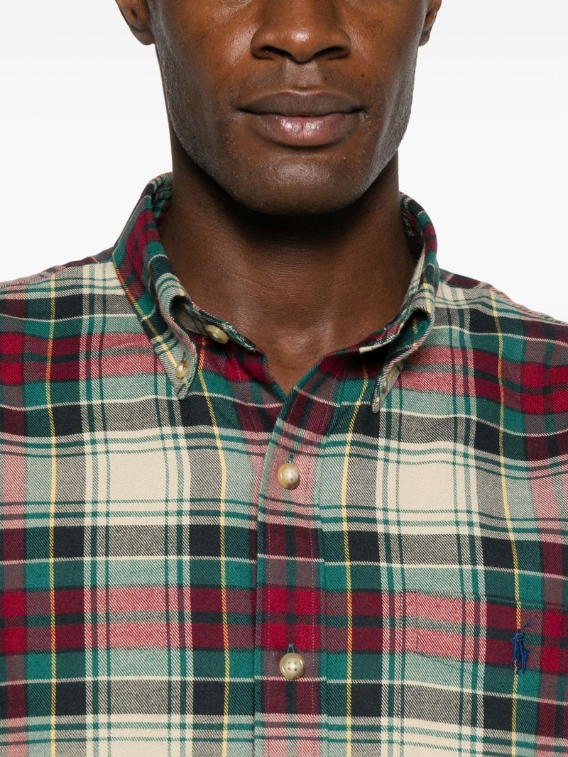 check-print cotton shirt 5