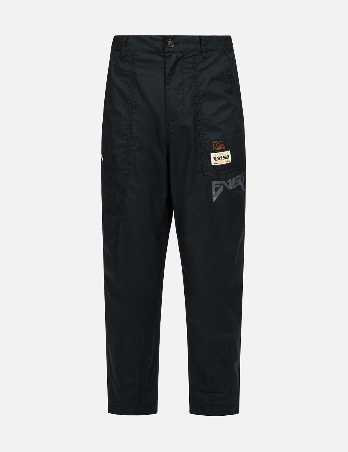 SEAGULL AND SLOGAN EMBROIDERY RELAX-FIT PANTS - 1