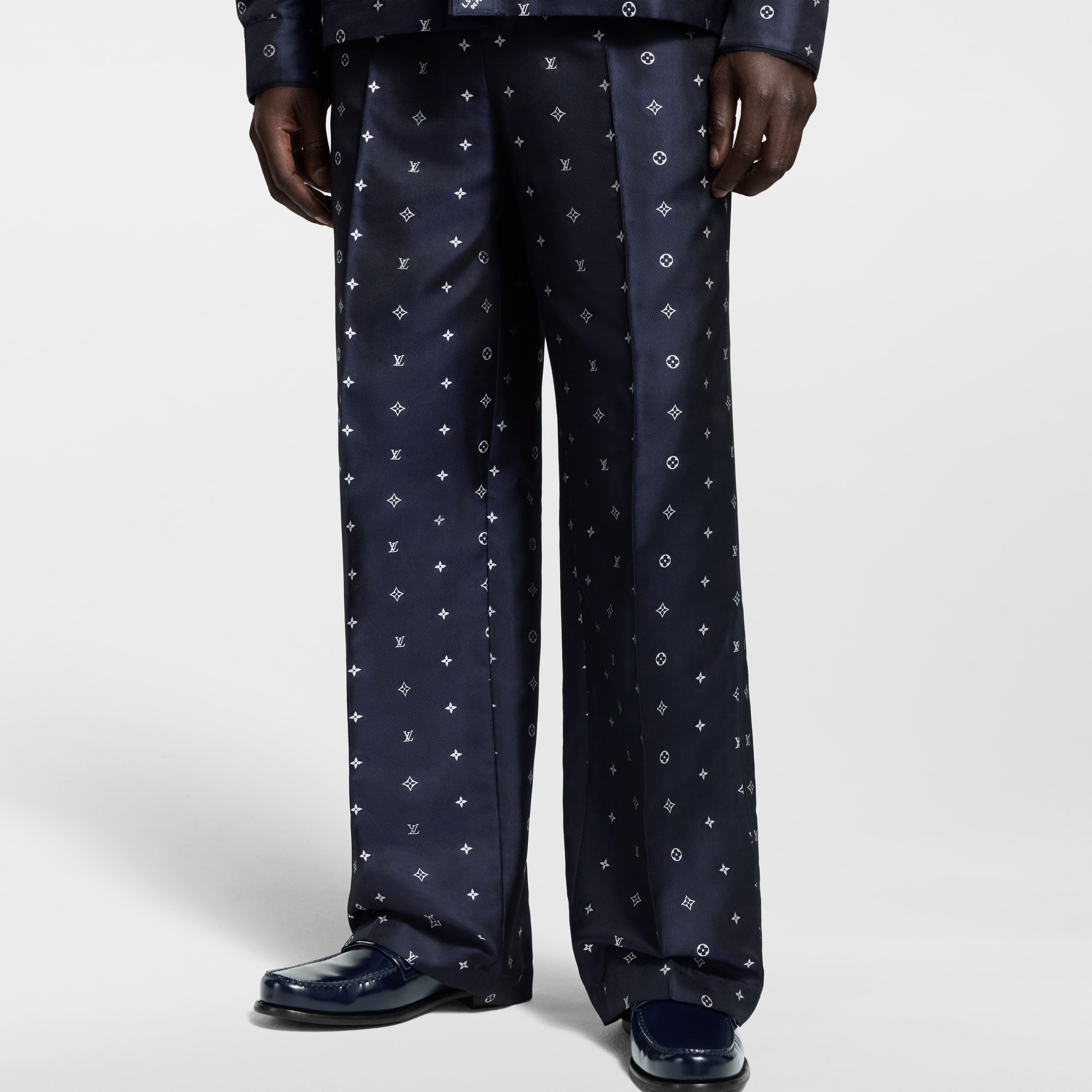 Monogram Silk Pajama Pants - 2