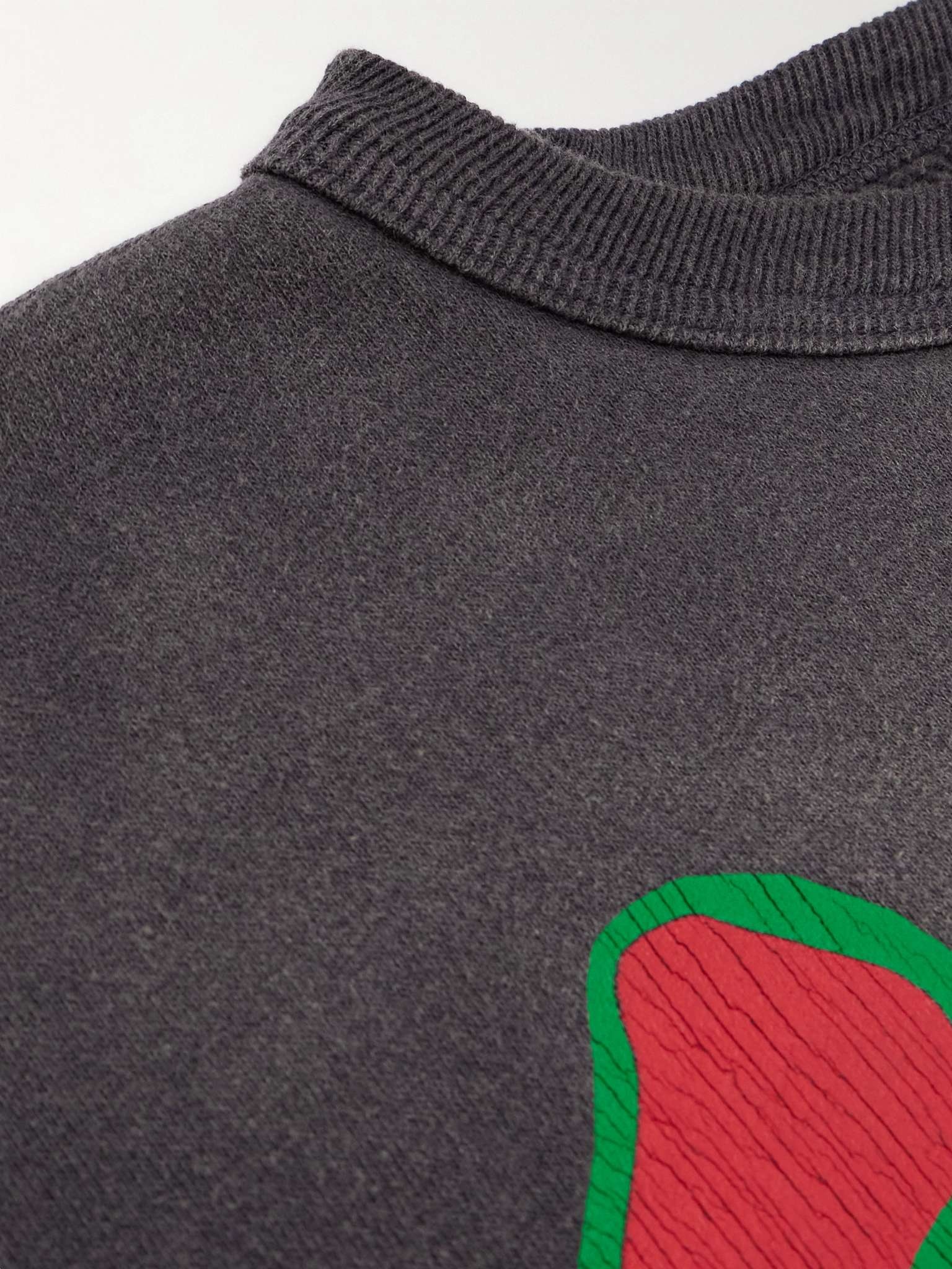 Distressed Logo-Print Cotton-Jersey Sweatshirt - 4