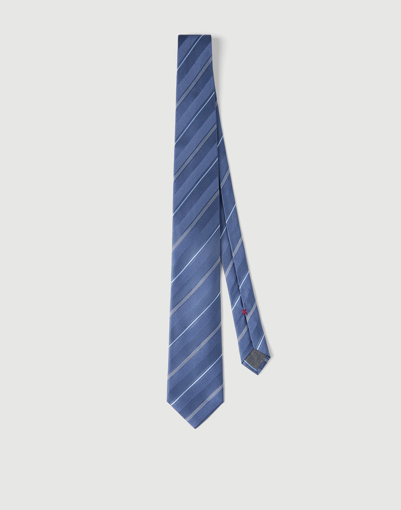 Striped silk tie 1