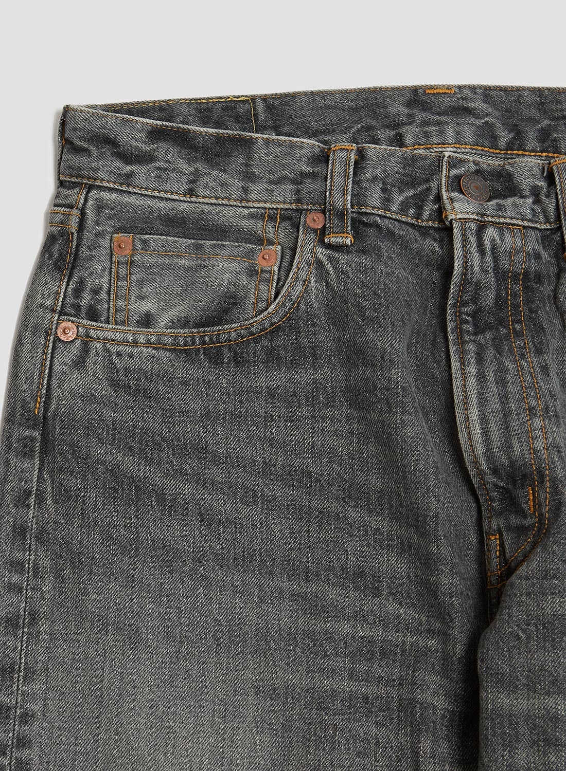 FOB Factory Selvedge 66 Denim 5P Washed Black - 5