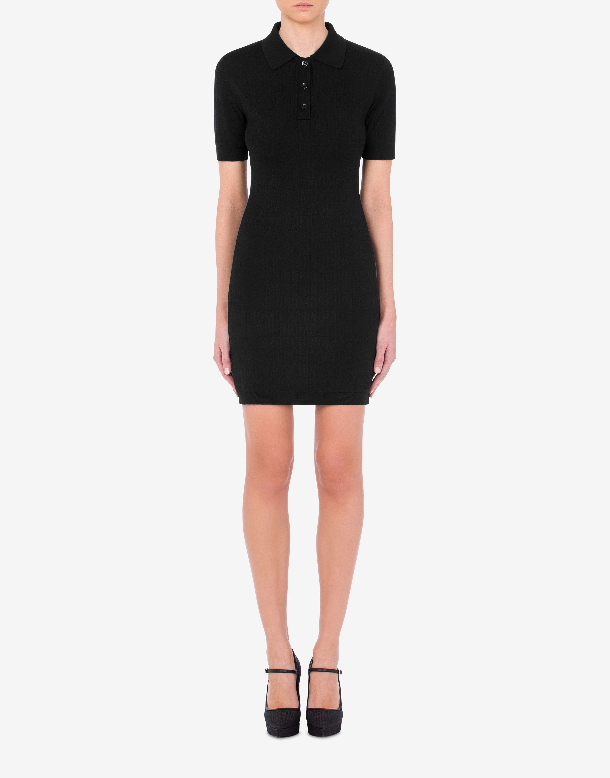 ALL-OVER LOGO WOOL DRESS - 2