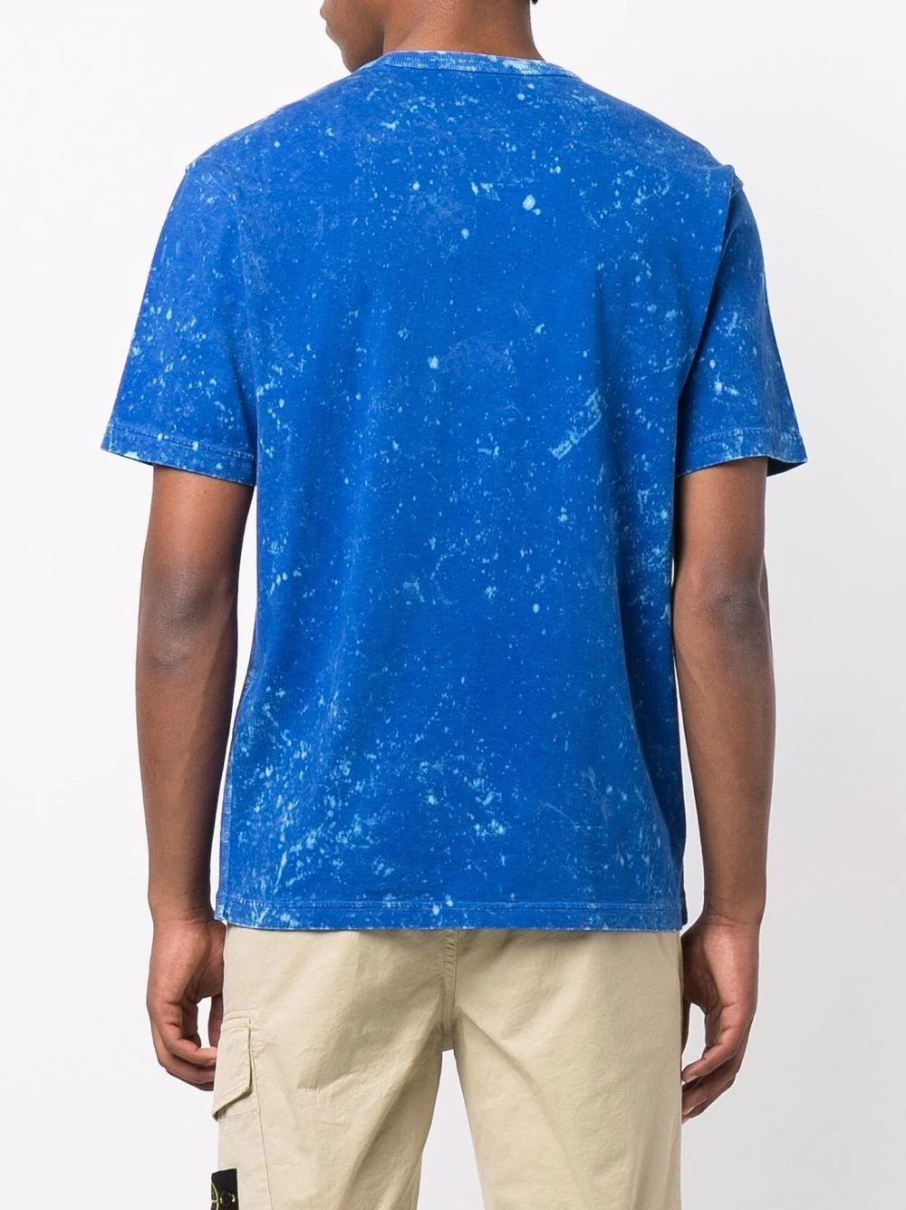 splatter-effect logo-print T-shirt - 4