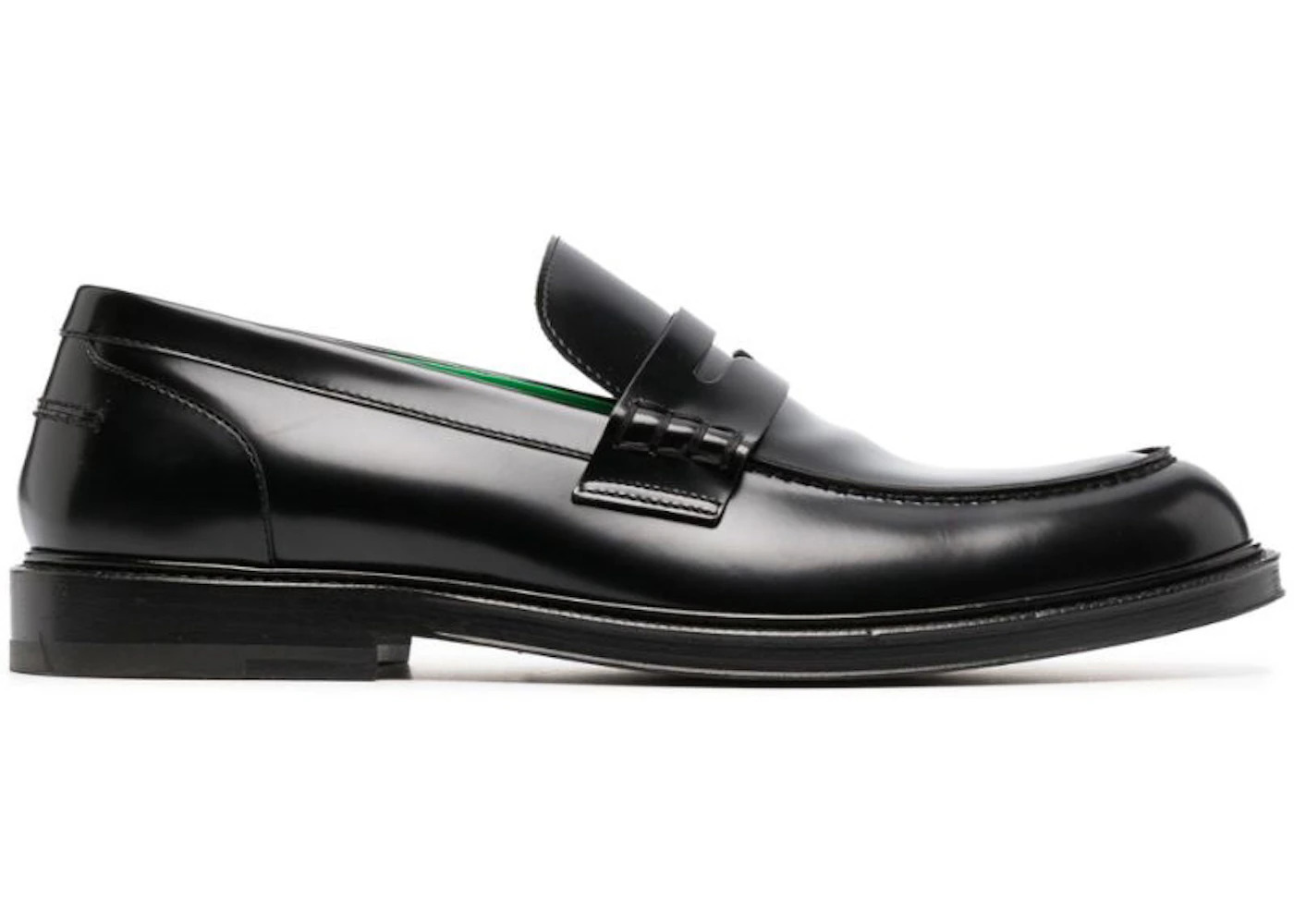 Bottega Veneta Tie Brushed Leather Loafer Black - 1