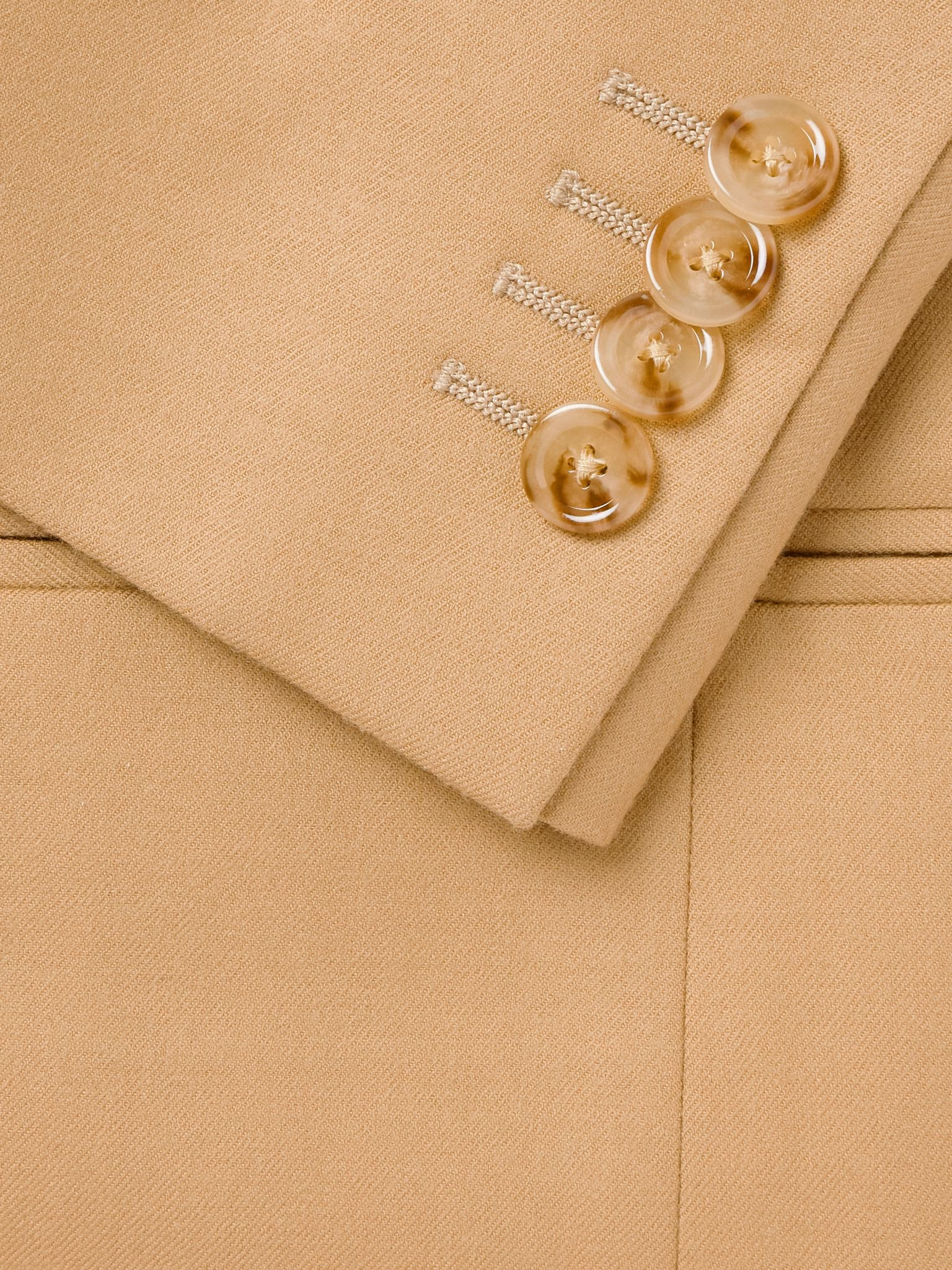 Double-Breasted Virgin Wool-Blend Twill Suit Camel - 5