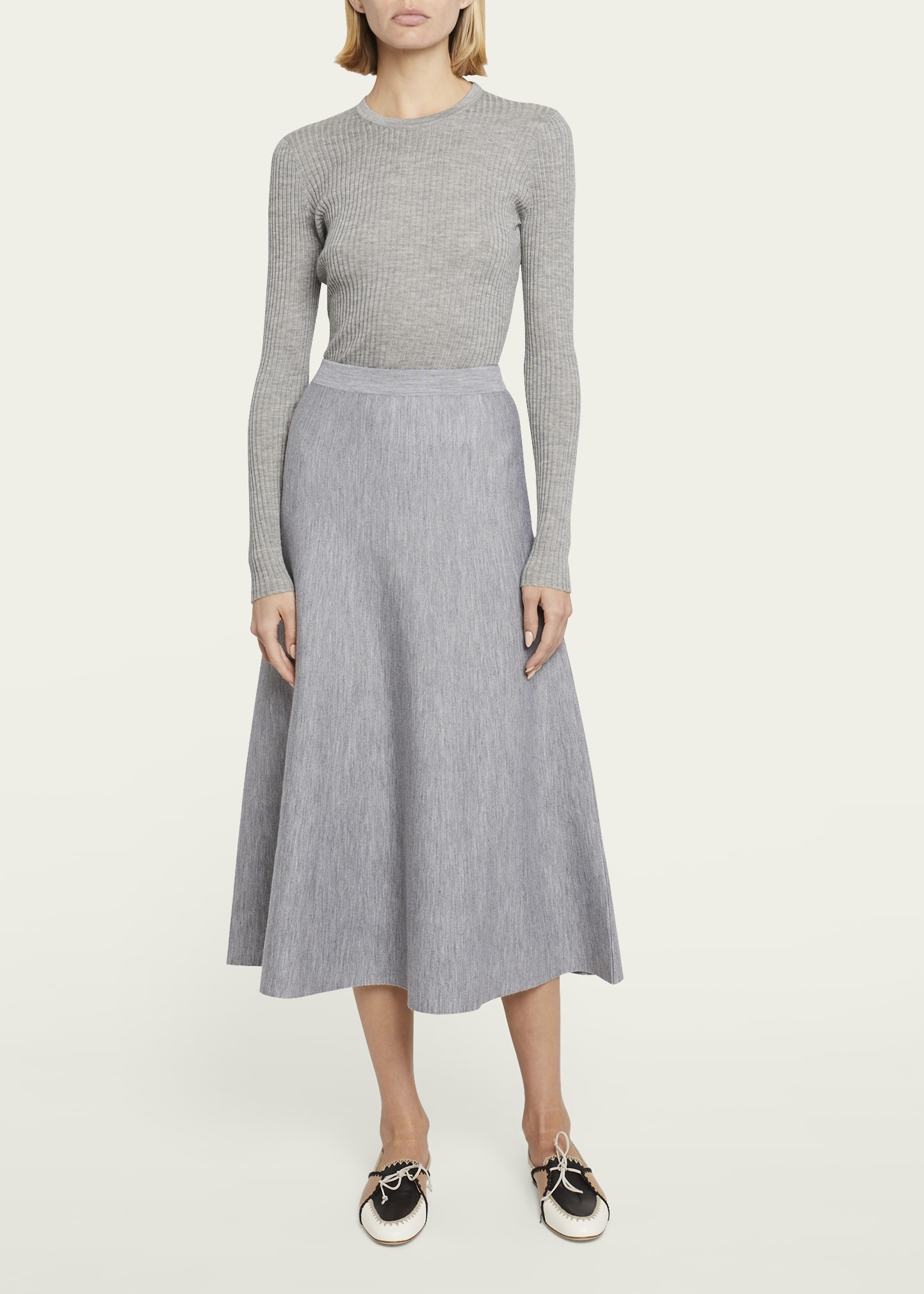 Freddie Midi Wool-Cashmere Skirt - 2
