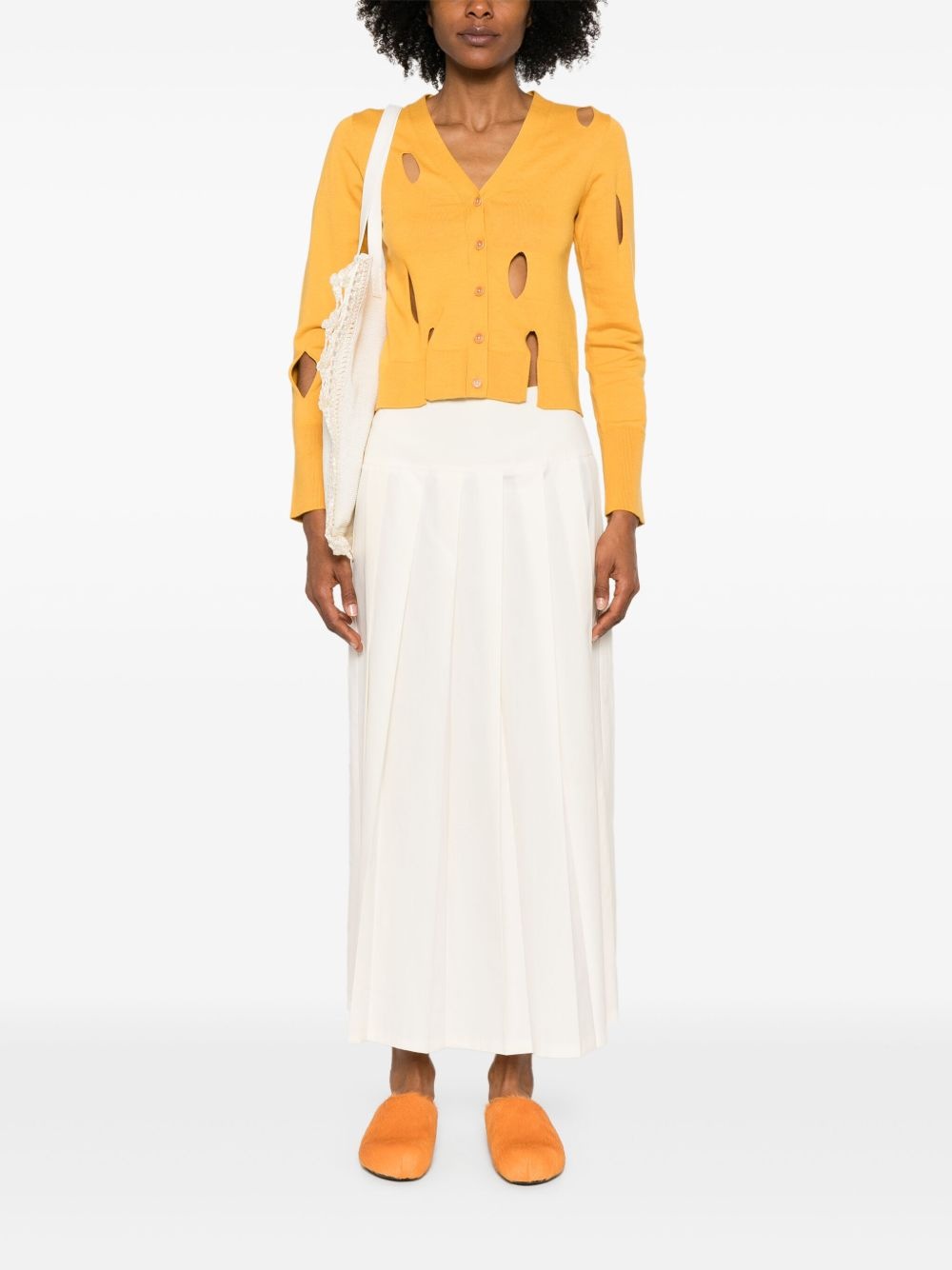 slit cardigan - 2