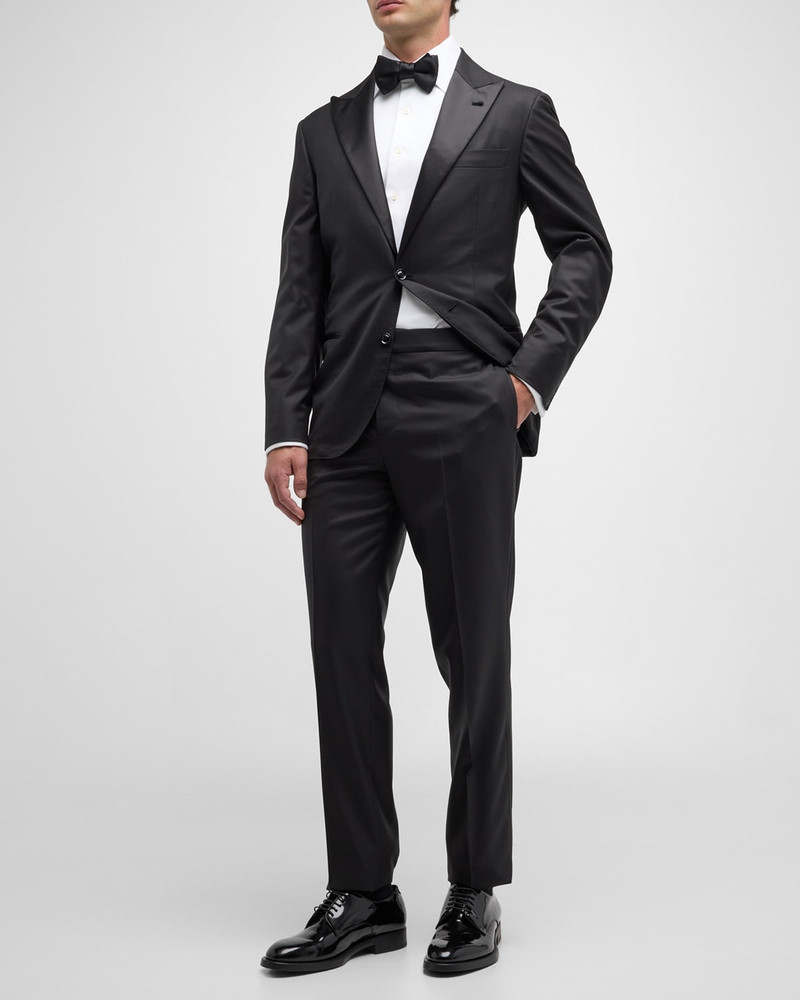 Brunello Cucinelli Men's Solid Peak-Lapel Tuxedo outlook