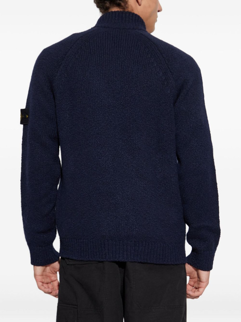 zip-front patch-pocket wool sweater 4