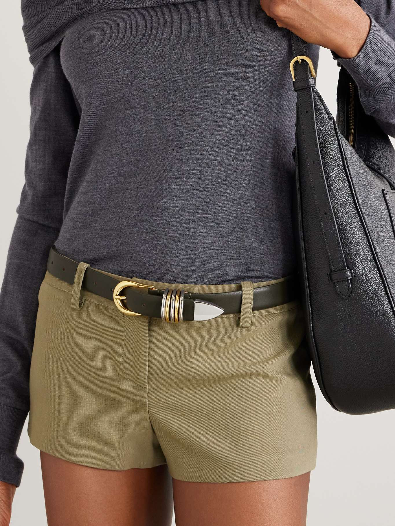 Hollyhock leather belt Dark green - 2