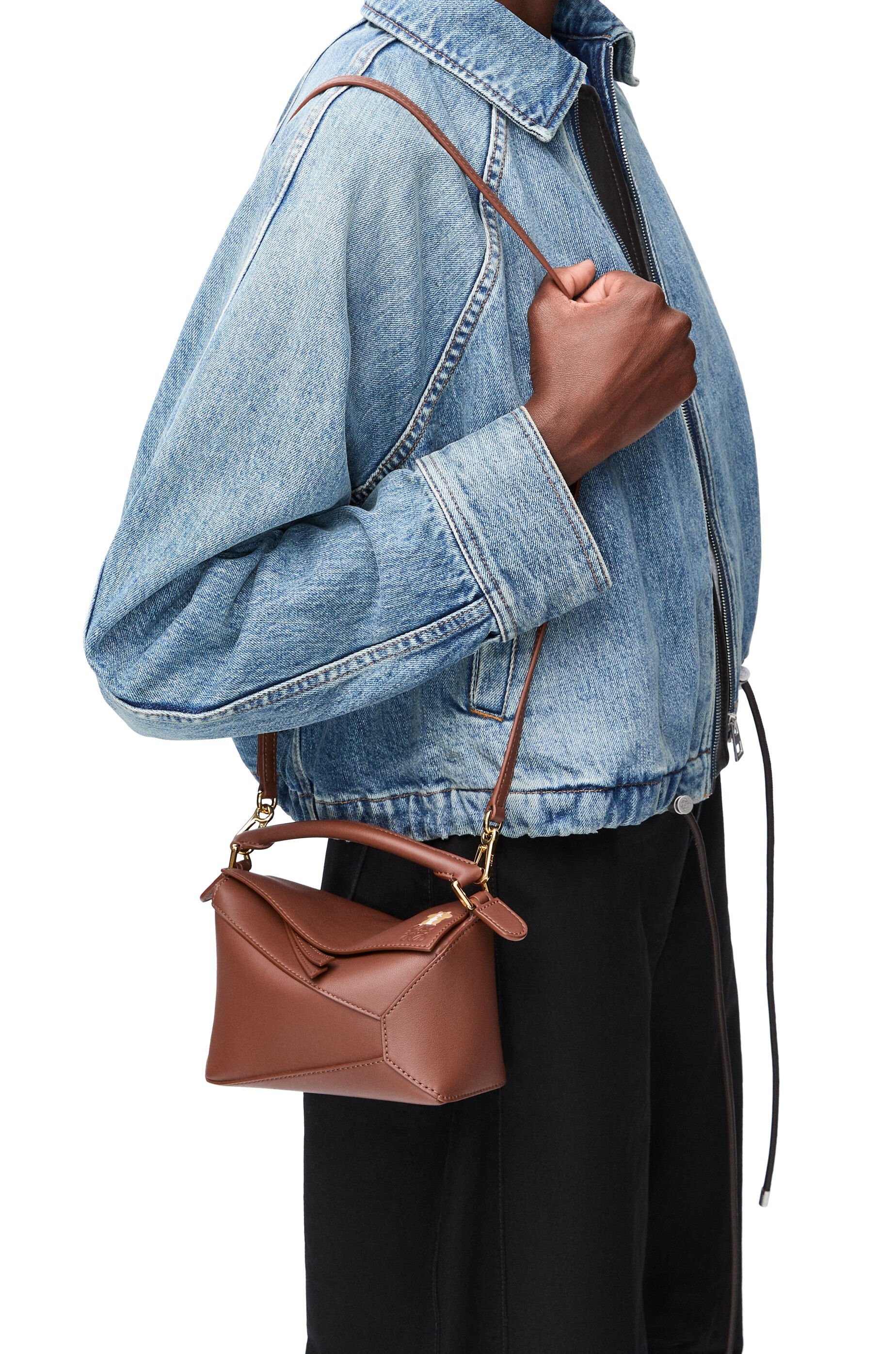 Hamster mini Puzzle bag in nappa calfskin - 3