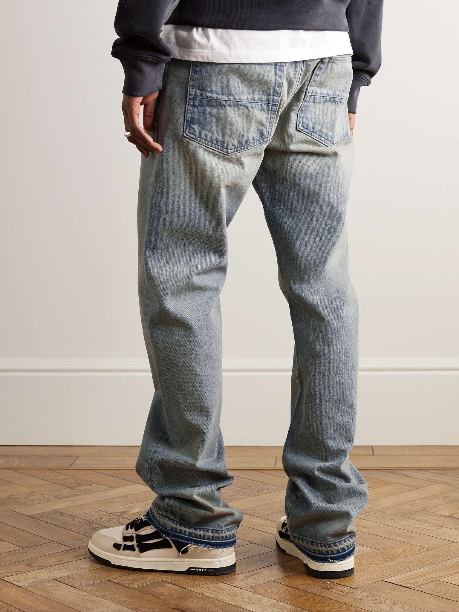 Release Hem Straight-Leg Distressed Jeans - 4