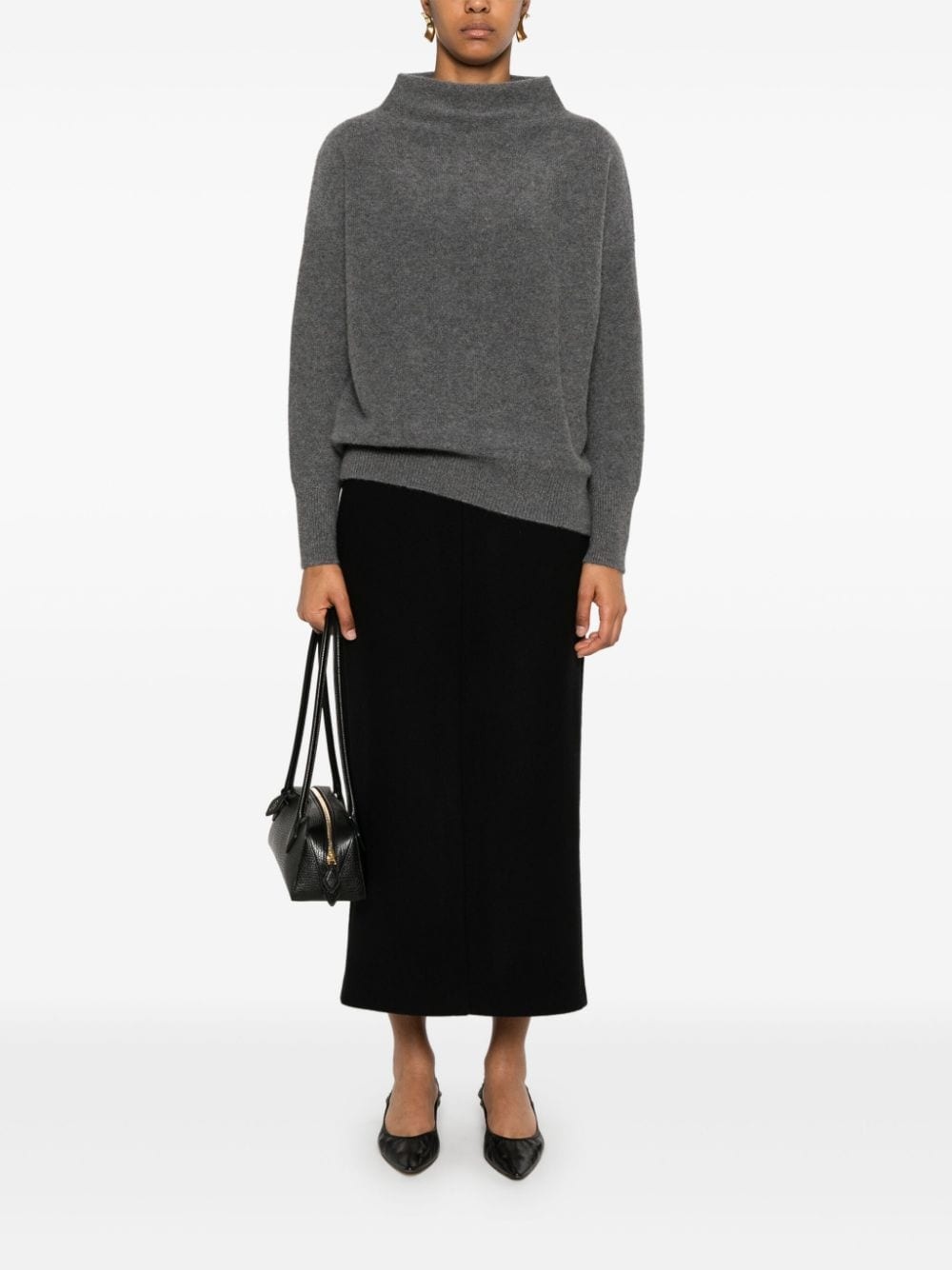cashmere funnel-neck sweater - 2