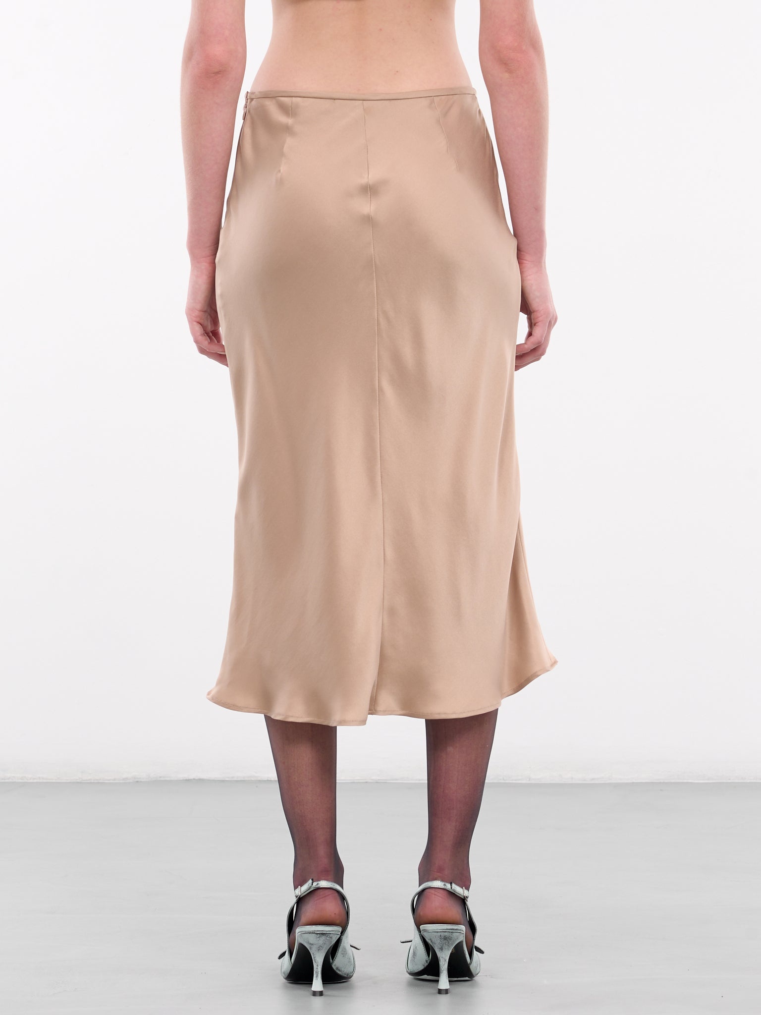 Silk Fluted Midi Skirt - 3