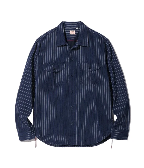 SC28652 Coke Stripe Work Shirt Navy - 1