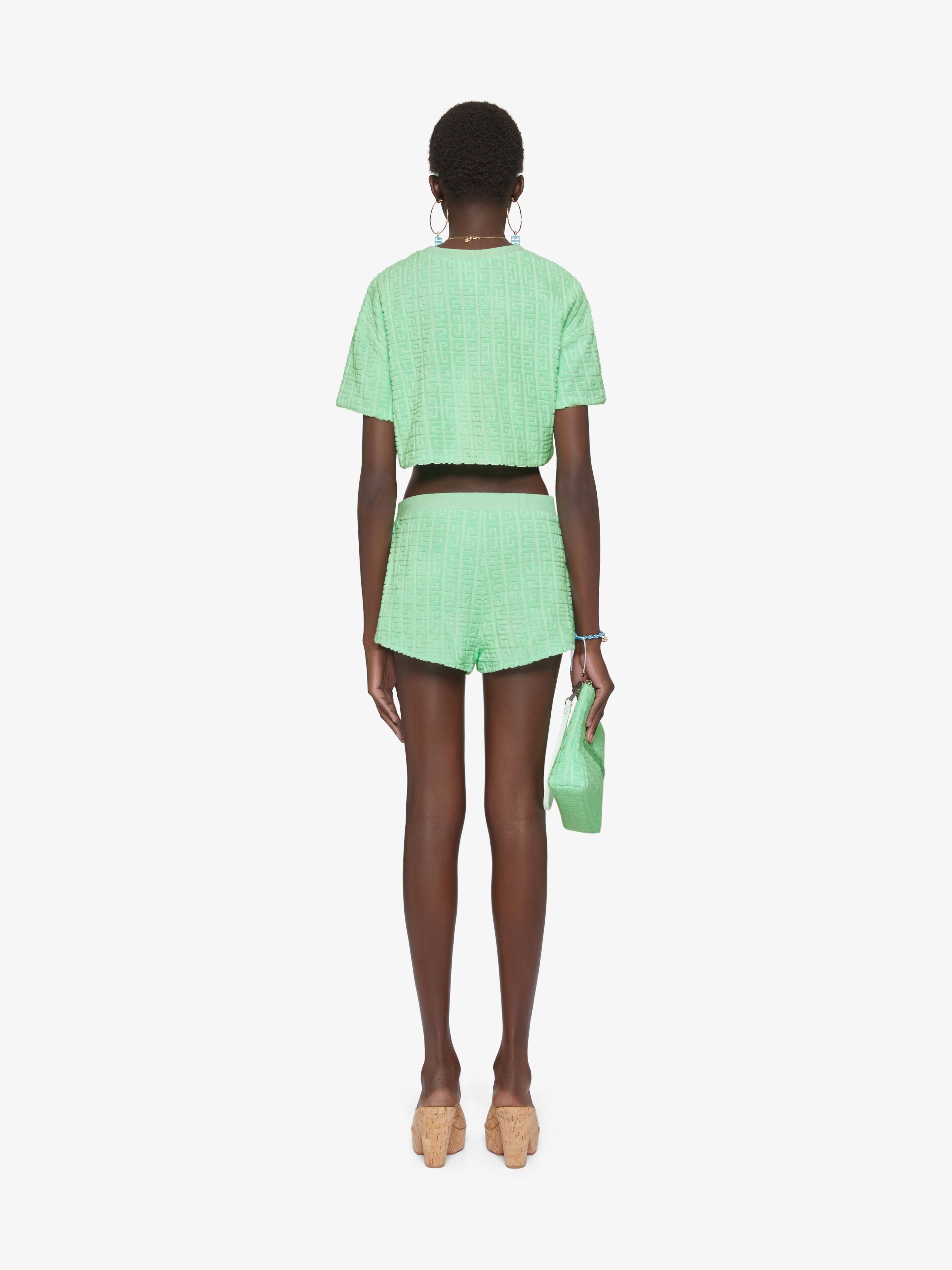 CROPPED T-SHIRT IN 4G COTTON TOWELLING - 4