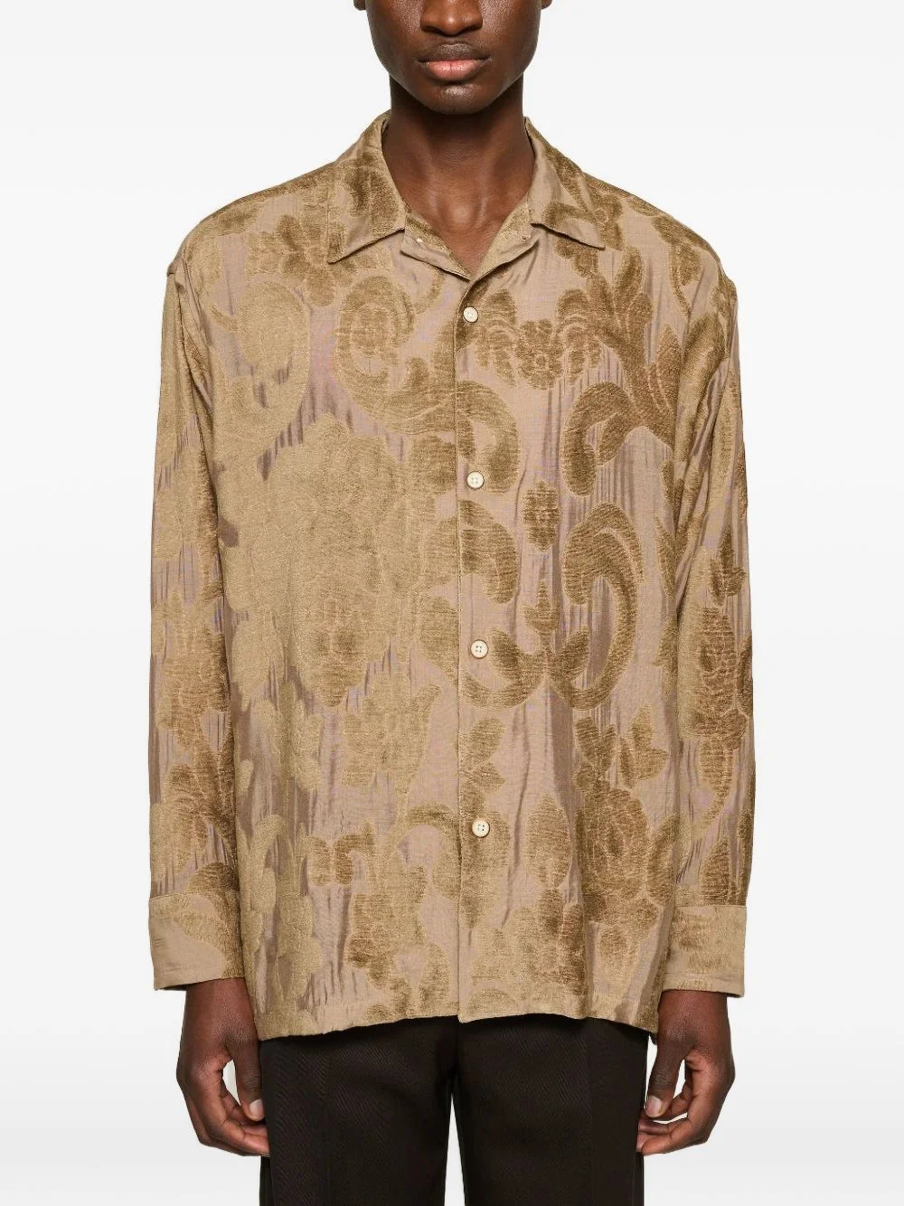 Ario floral-jacquard shirt - 1