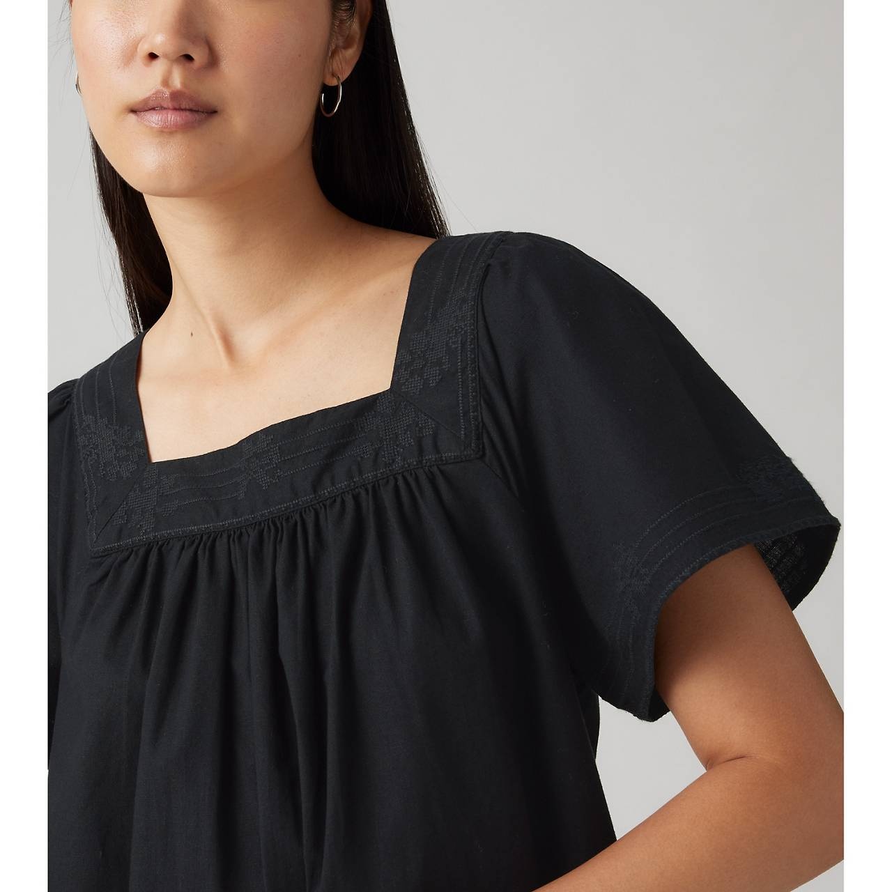 AMBRE COTTON LINEN BABYDOLL DRESS - 4