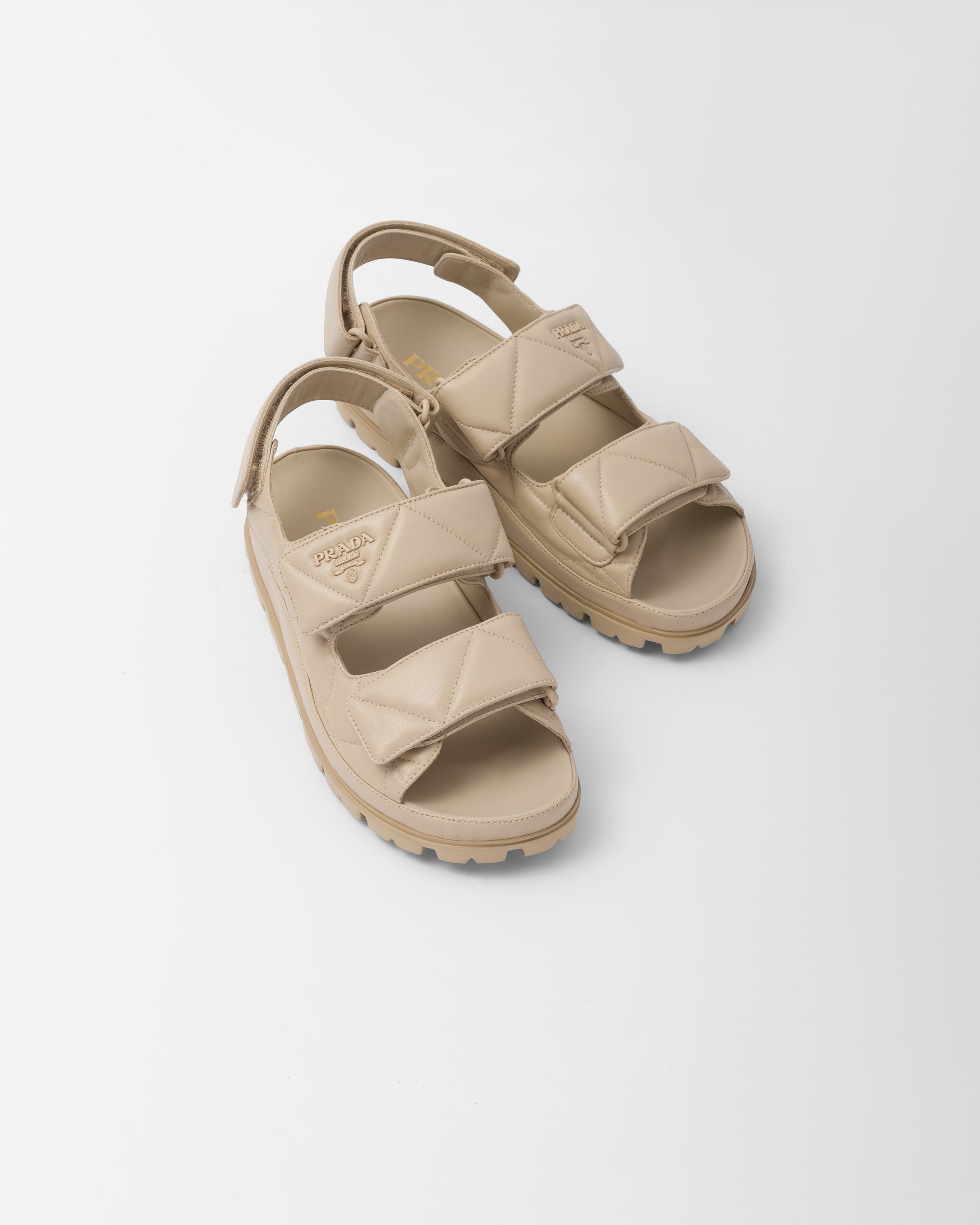 Padded nappa leather sandals - 4
