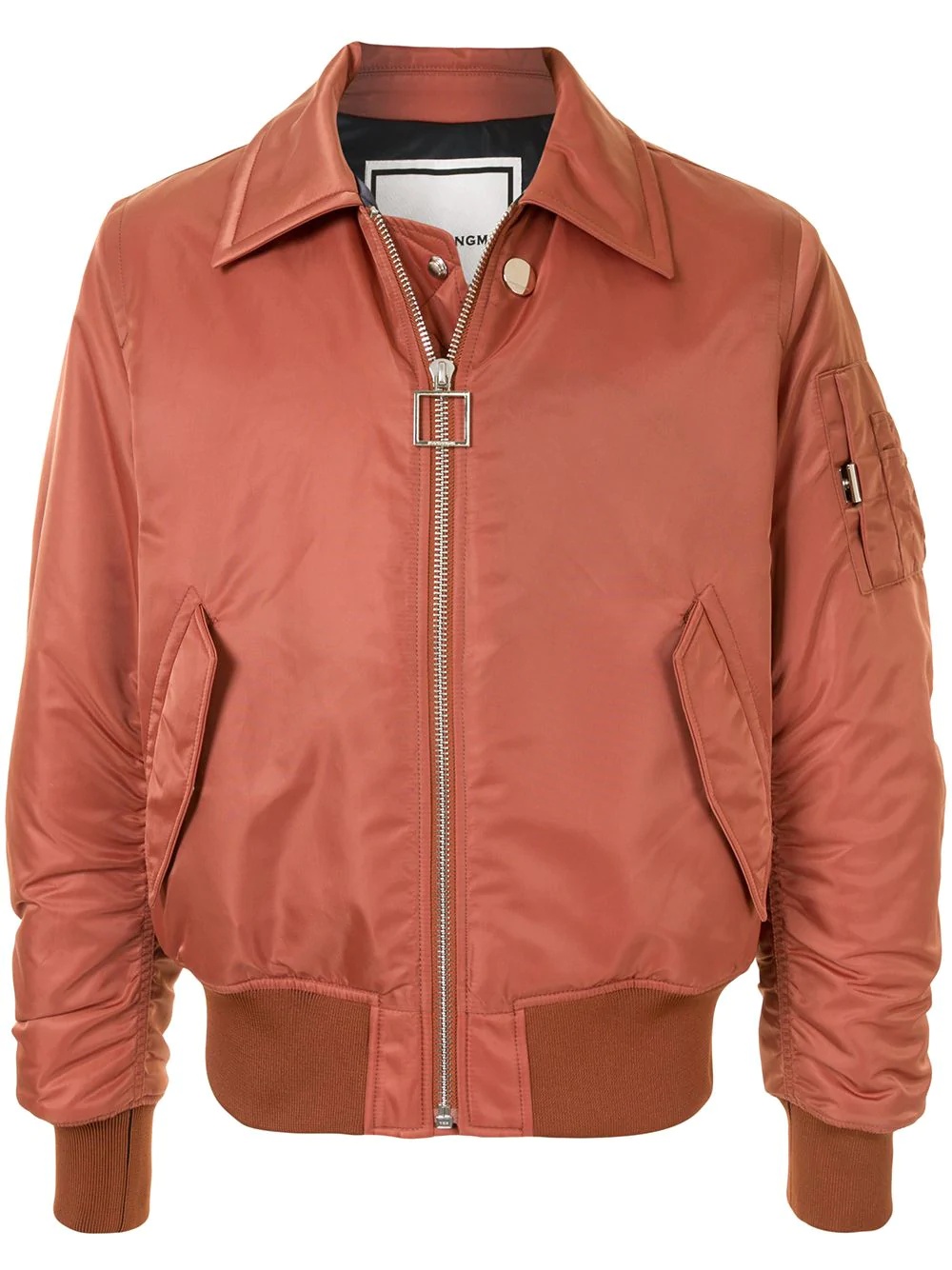 zipped bomber jacket - 1