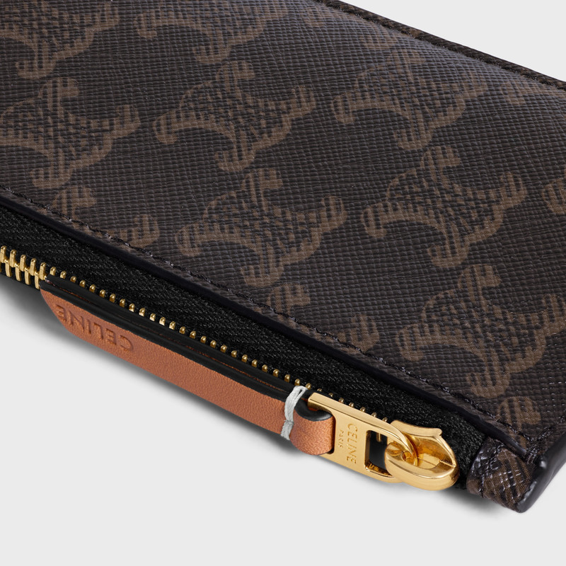 LONG ZIPPED CARD HOLDER IN Triomphe Canvas and Calfskin 5