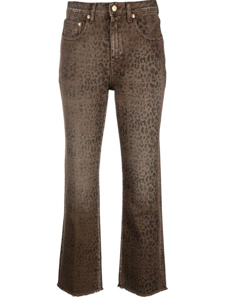 animal print jeans - 1