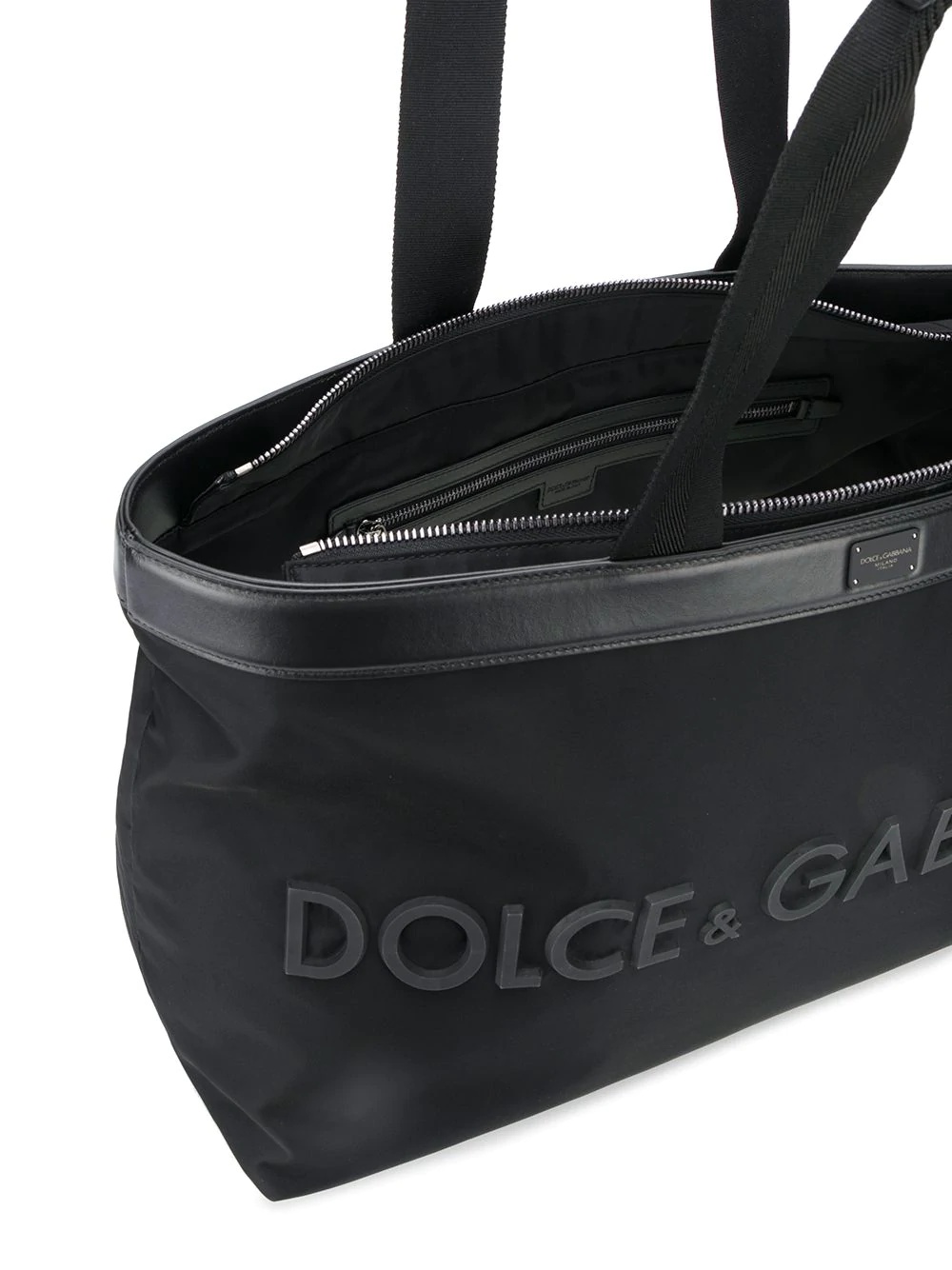 rubberized logo tote - 5