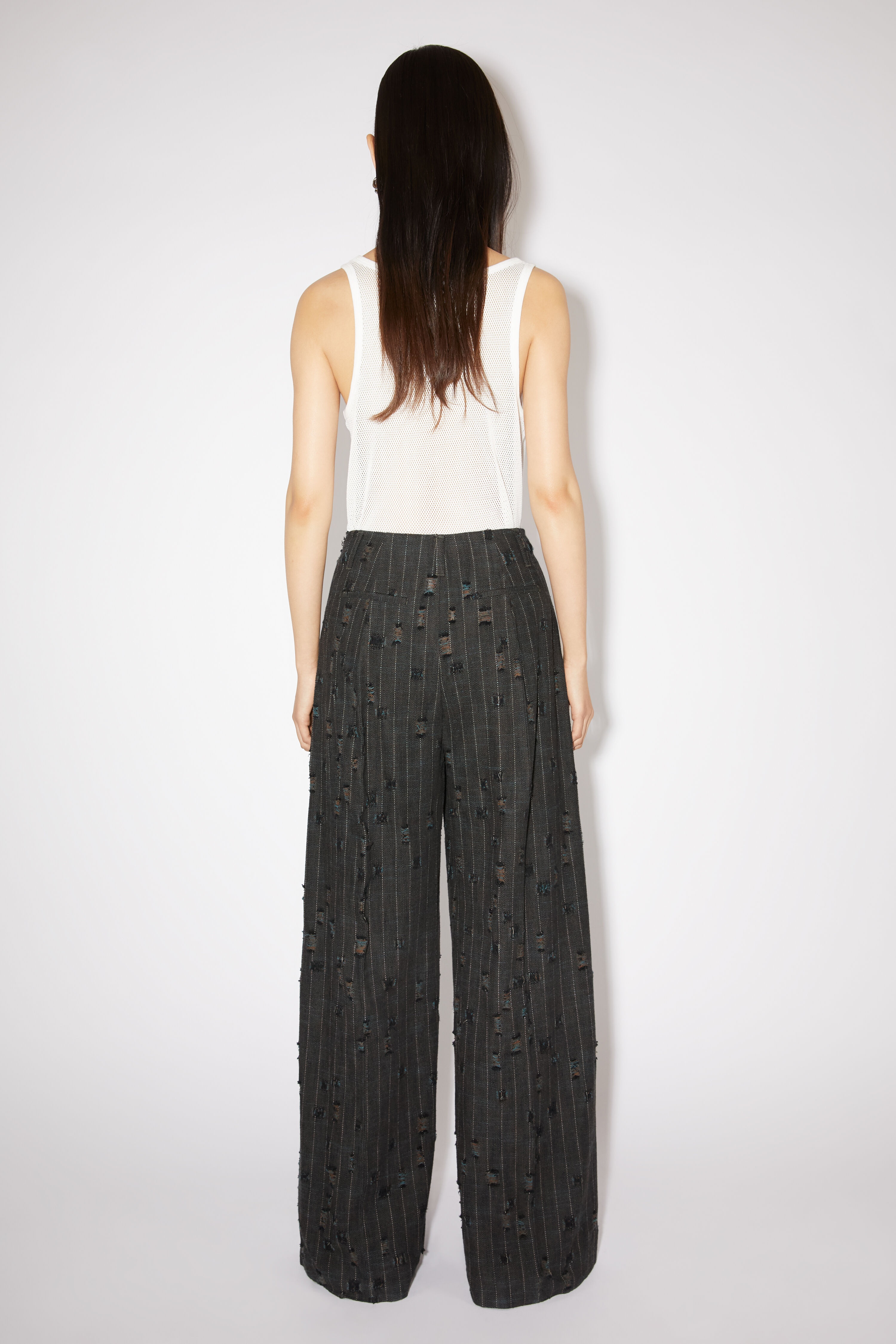 Tailored distressed trousers - Anthracite grey - 3