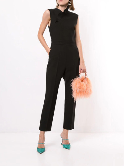 MSGM ruffled cropped-leg jumpsuit outlook