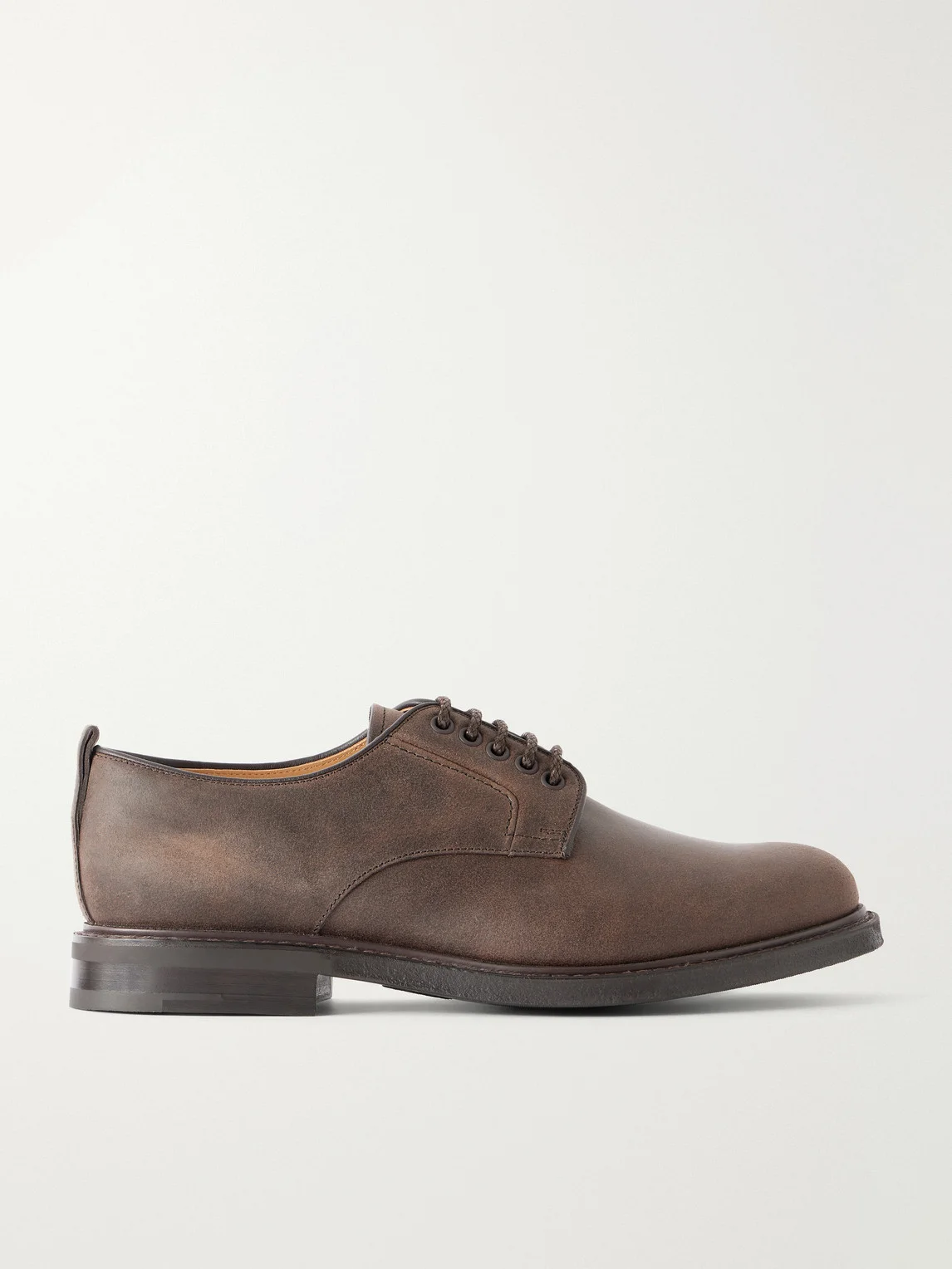 Pentire Waxed-Suede Derby Shoes - 1