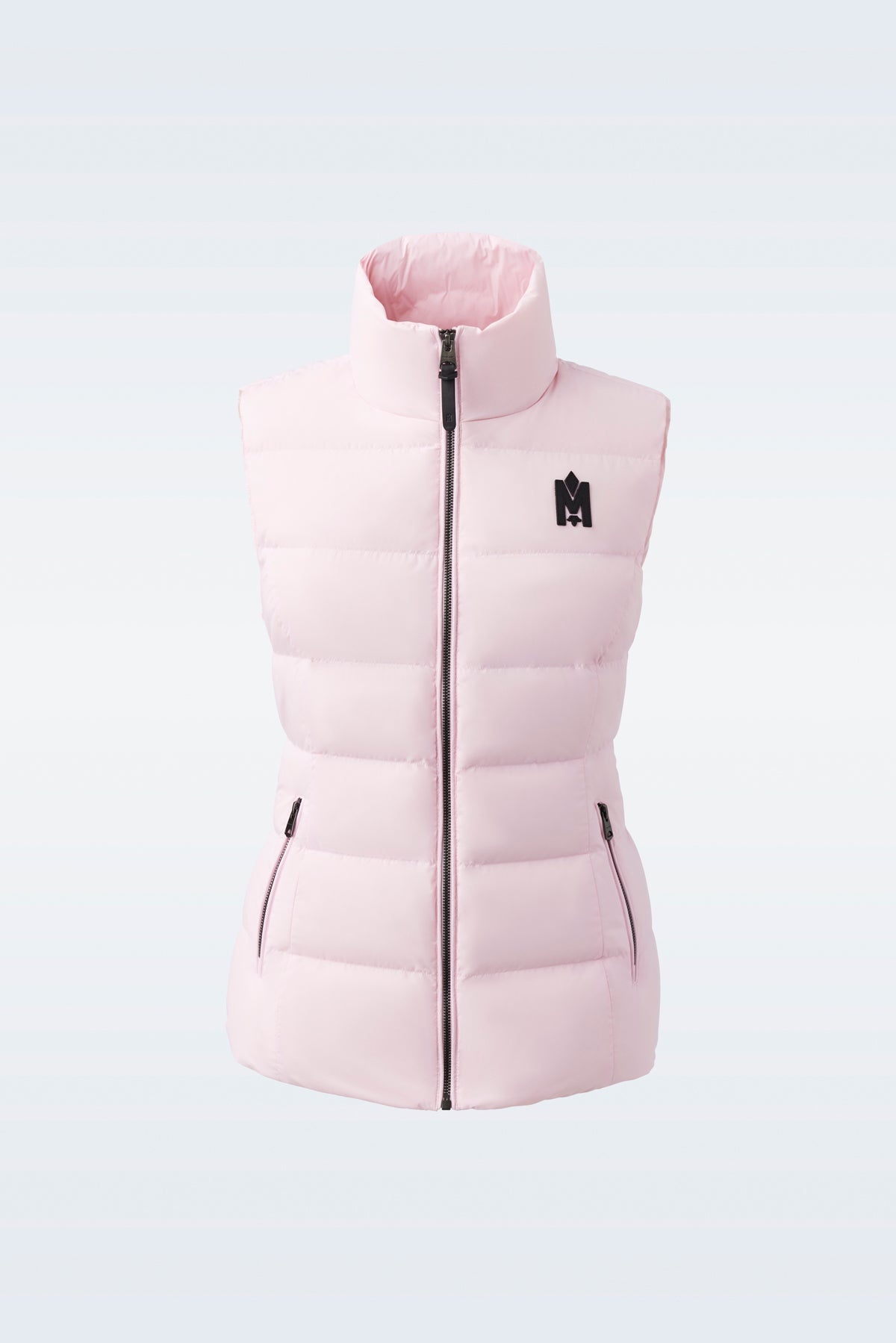 GISELA Stretch light down vest with stand collar - 1