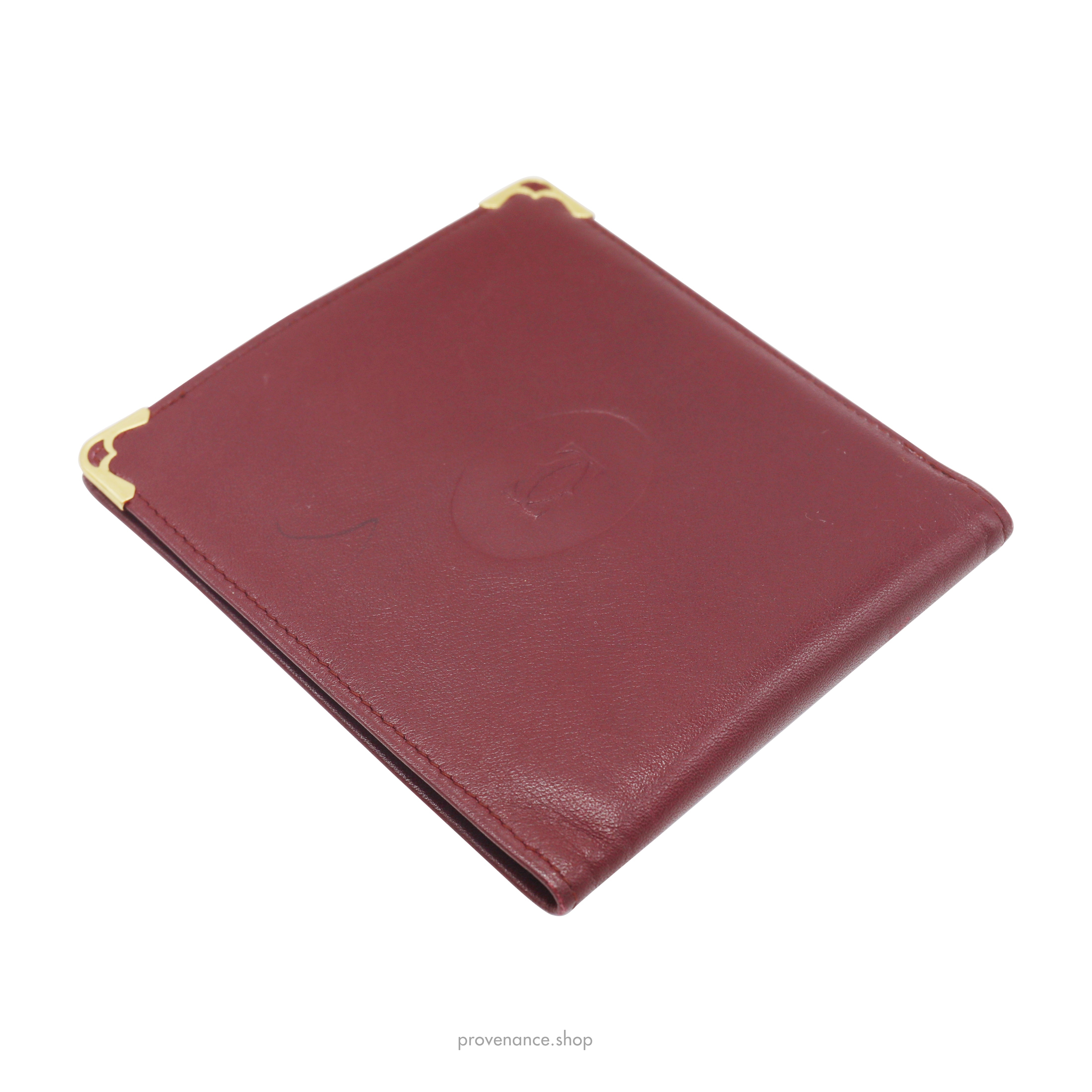 Cartier Bifold Wallet - Burgundy Calfskin Leather - 4