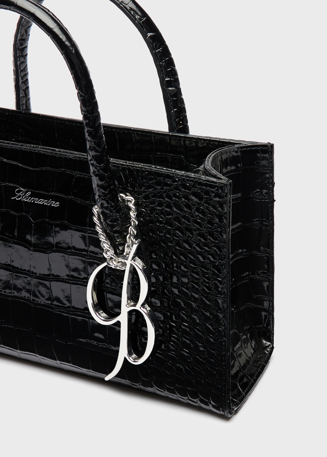 HANDBAG IN CROCODILE-EFFECT PRINT LEATHER - 4