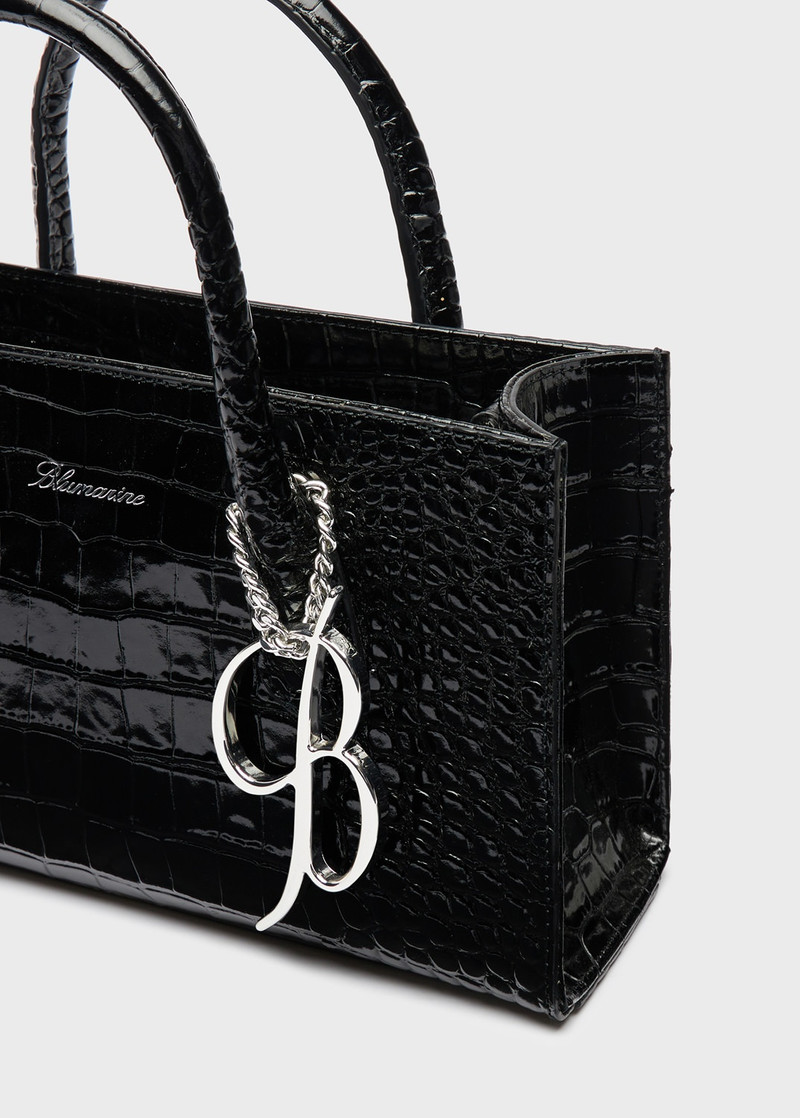 HANDBAG IN CROCODILE-EFFECT PRINT LEATHER 4