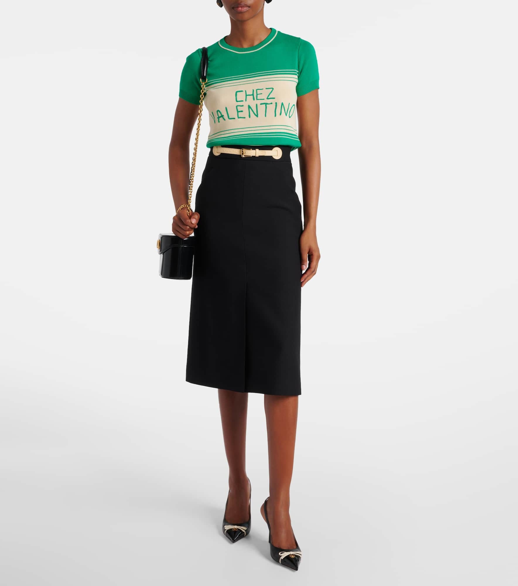 Chez Valentino striped cotton top - 2