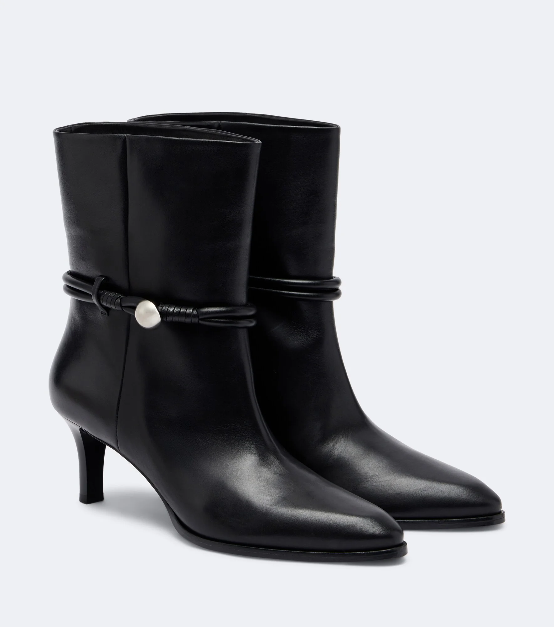 Telsa embellished leather ankle boots - 1