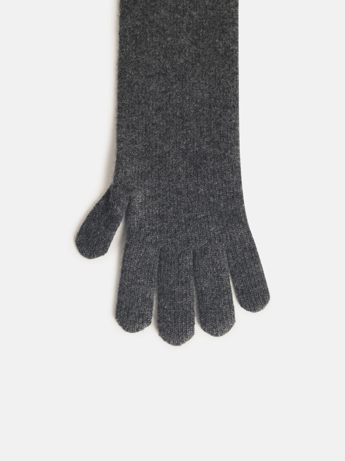 'TIMOR' GREY CASHMERE GLOVES - 3