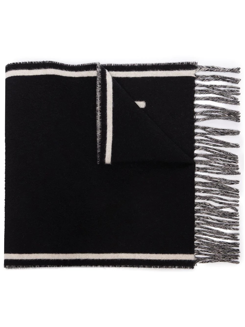 large-logo cashmere scarf - 1