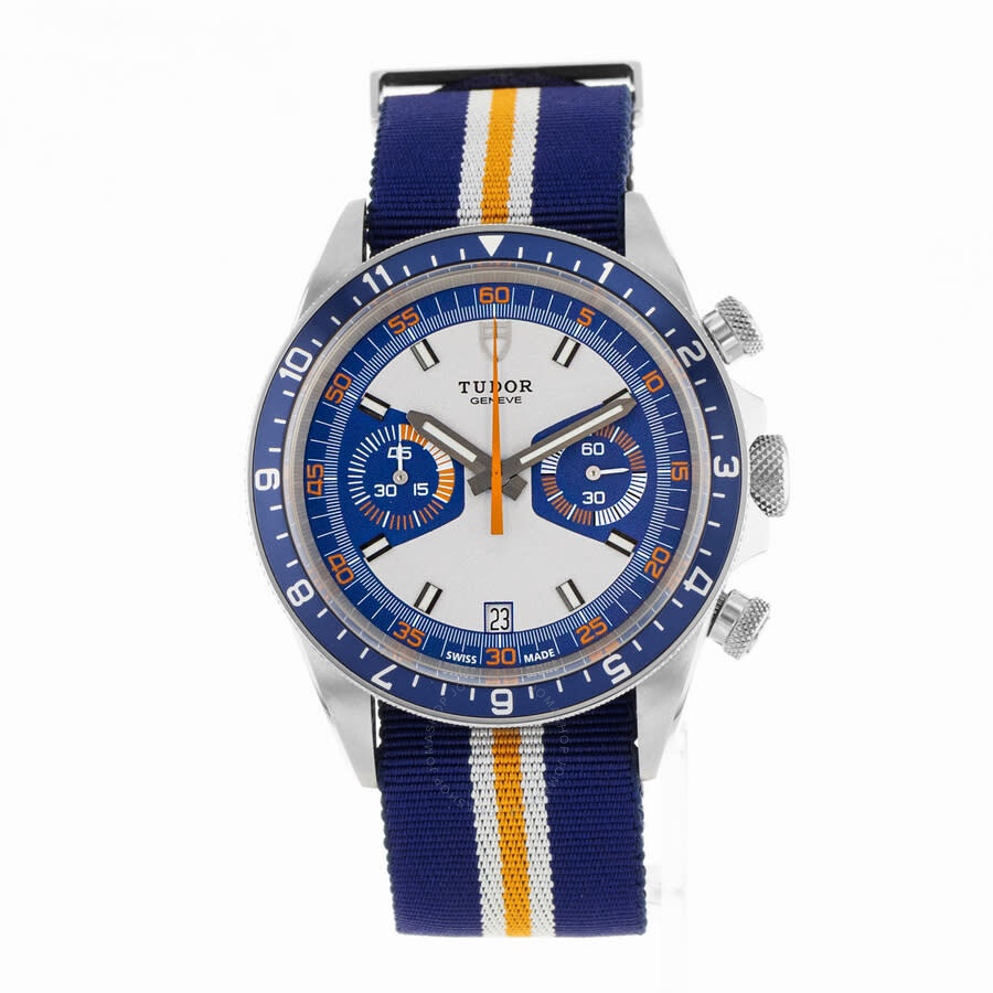 Pre-owned Tudor Heritage Chrono Chronograph Automatic Blue Dial Men's Watch 70330B - 4