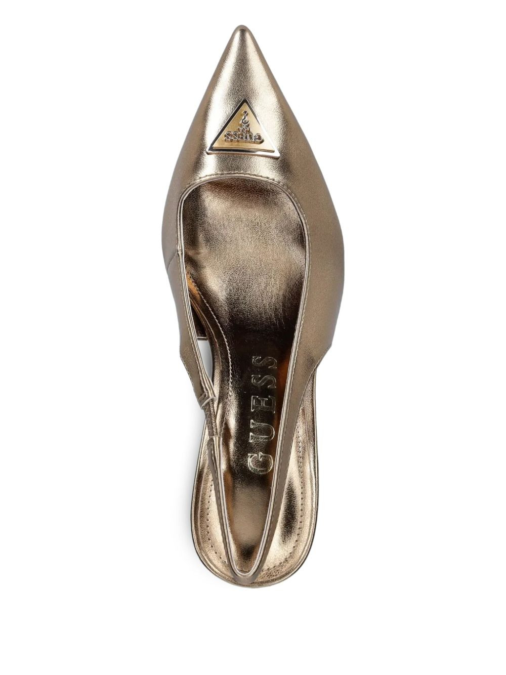 85mm Nassir metallic-effect leather slingback pumps - 4