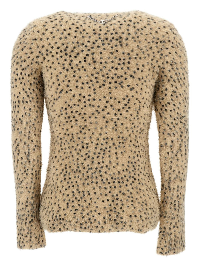 rabanne button dotted cardigan outlook