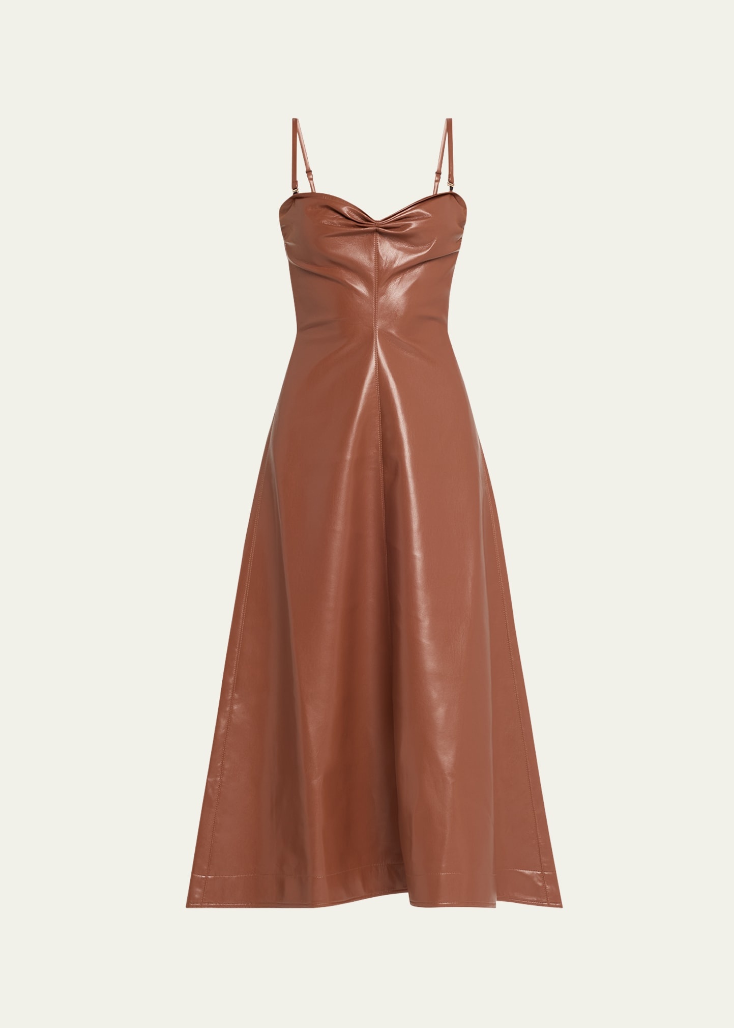 Iwona Alt-Leather Midi Dress - 1