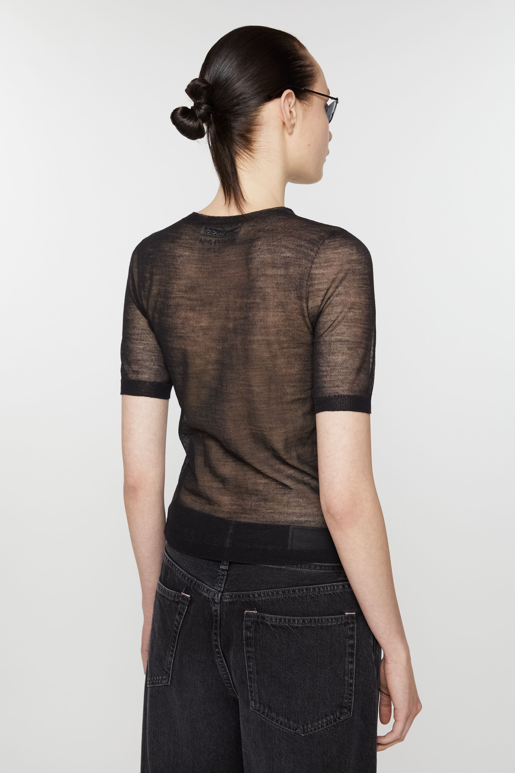 Acne Studios - Jacquard sweater - White/black