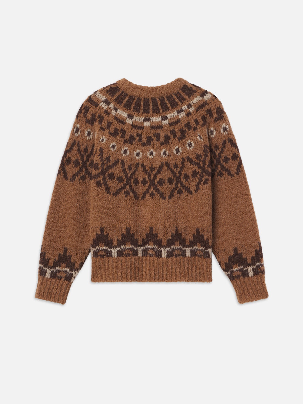 Fair Isle Sweater in Camel Multi - 4